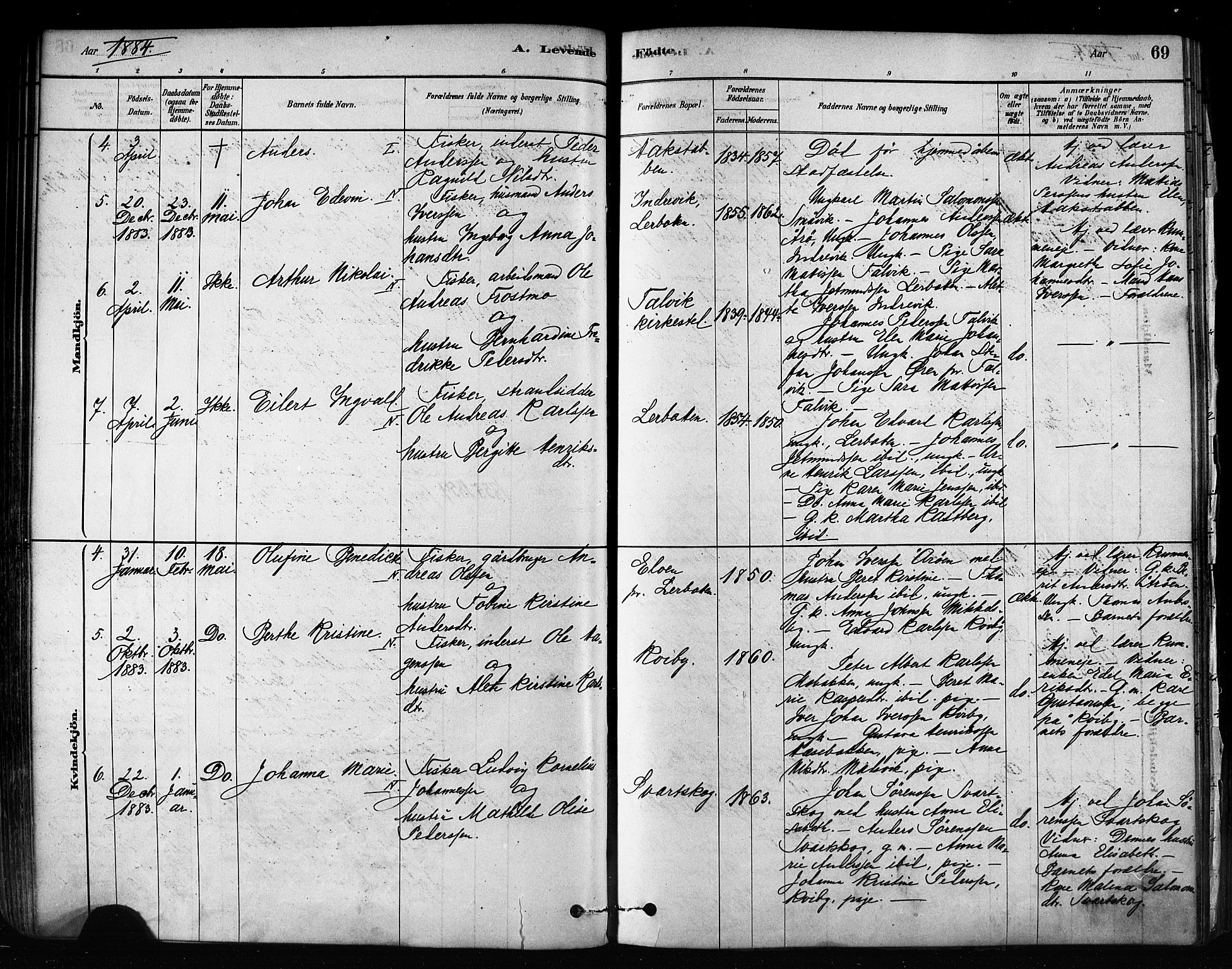 Talvik sokneprestkontor, SATØ/S-1337/H/Ha/L0012kirke: Parish register (official) no. 12, 1878-1886, p. 69