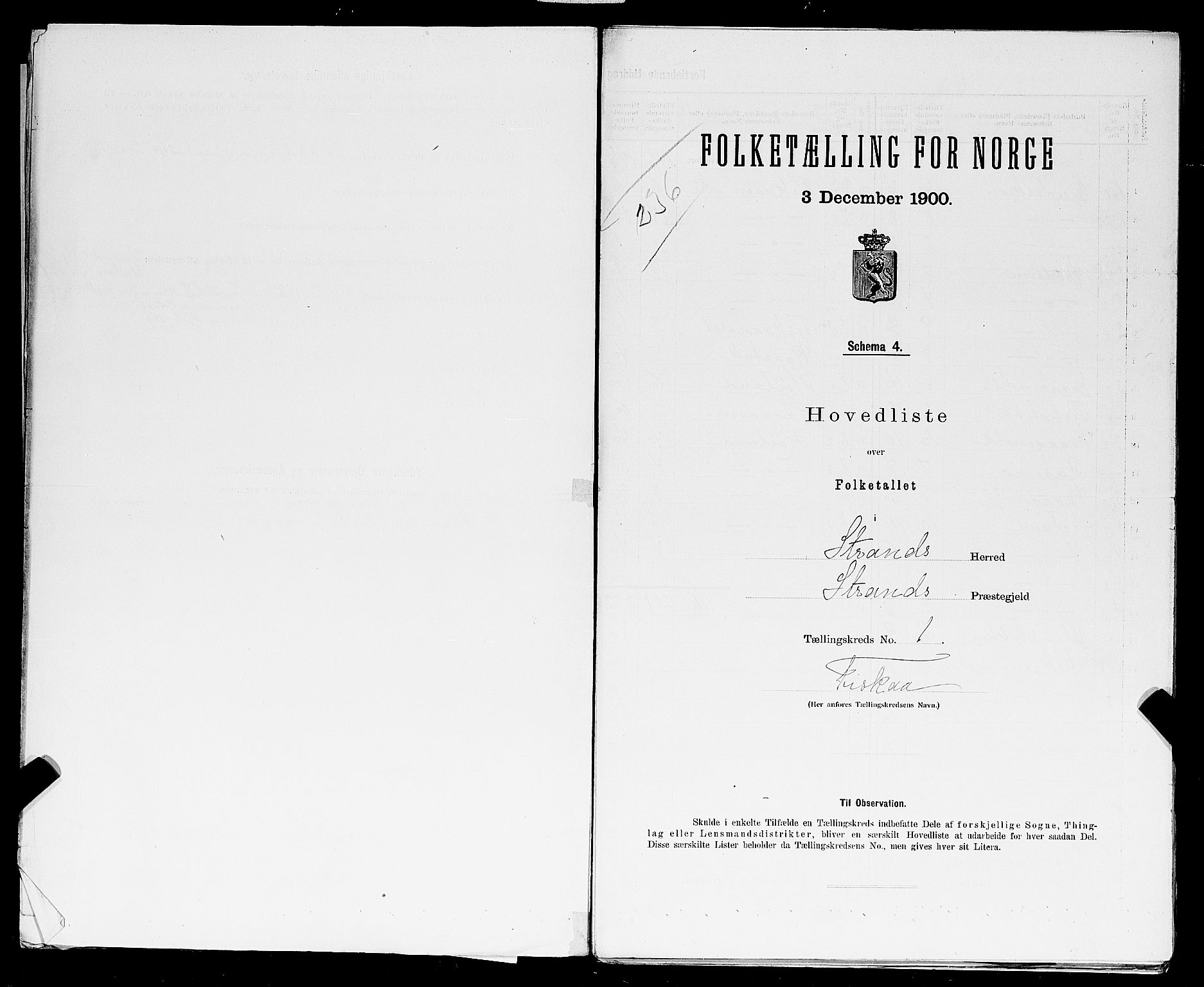 SAST, 1900 census for Strand, 1900, p. 27