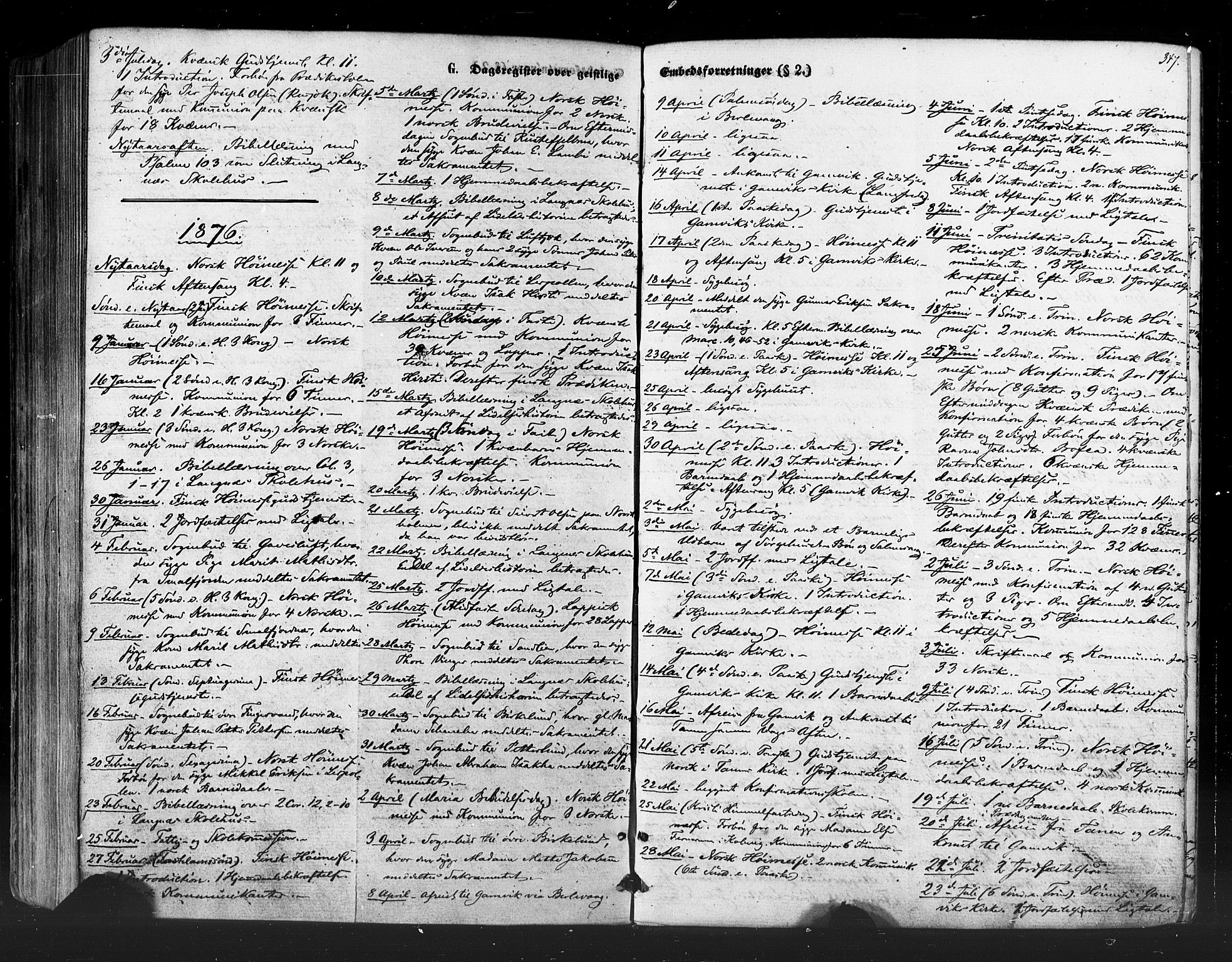 Tana sokneprestkontor, SATØ/S-1334/H/Ha/L0002kirke: Parish register (official) no. 2 /1, 1861-1877, p. 347