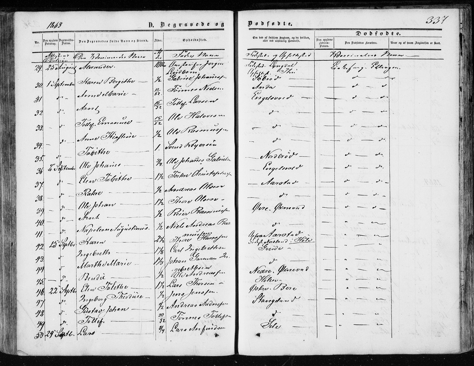 Klepp sokneprestkontor, AV/SAST-A-101803/001/3/30BA/L0005: Parish register (official) no. A 5, 1853-1870, p. 337