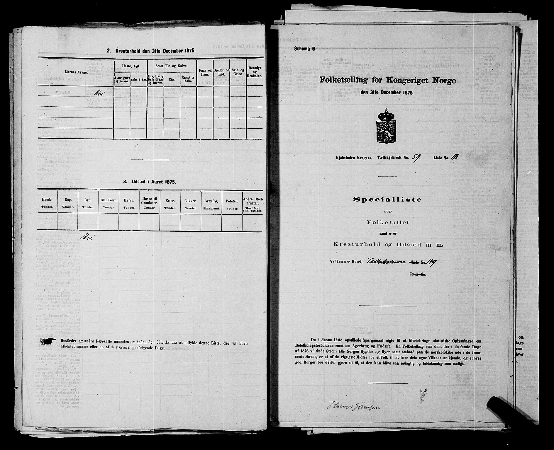 SAKO, 1875 census for 0801P Kragerø, 1875, p. 1328