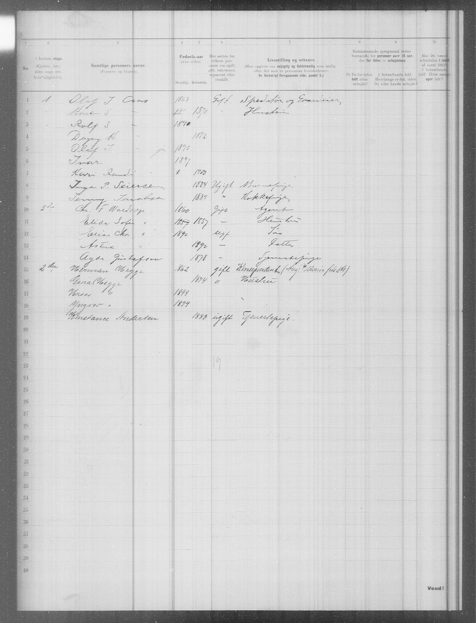 OBA, Municipal Census 1902 for Kristiania, 1902, p. 9331