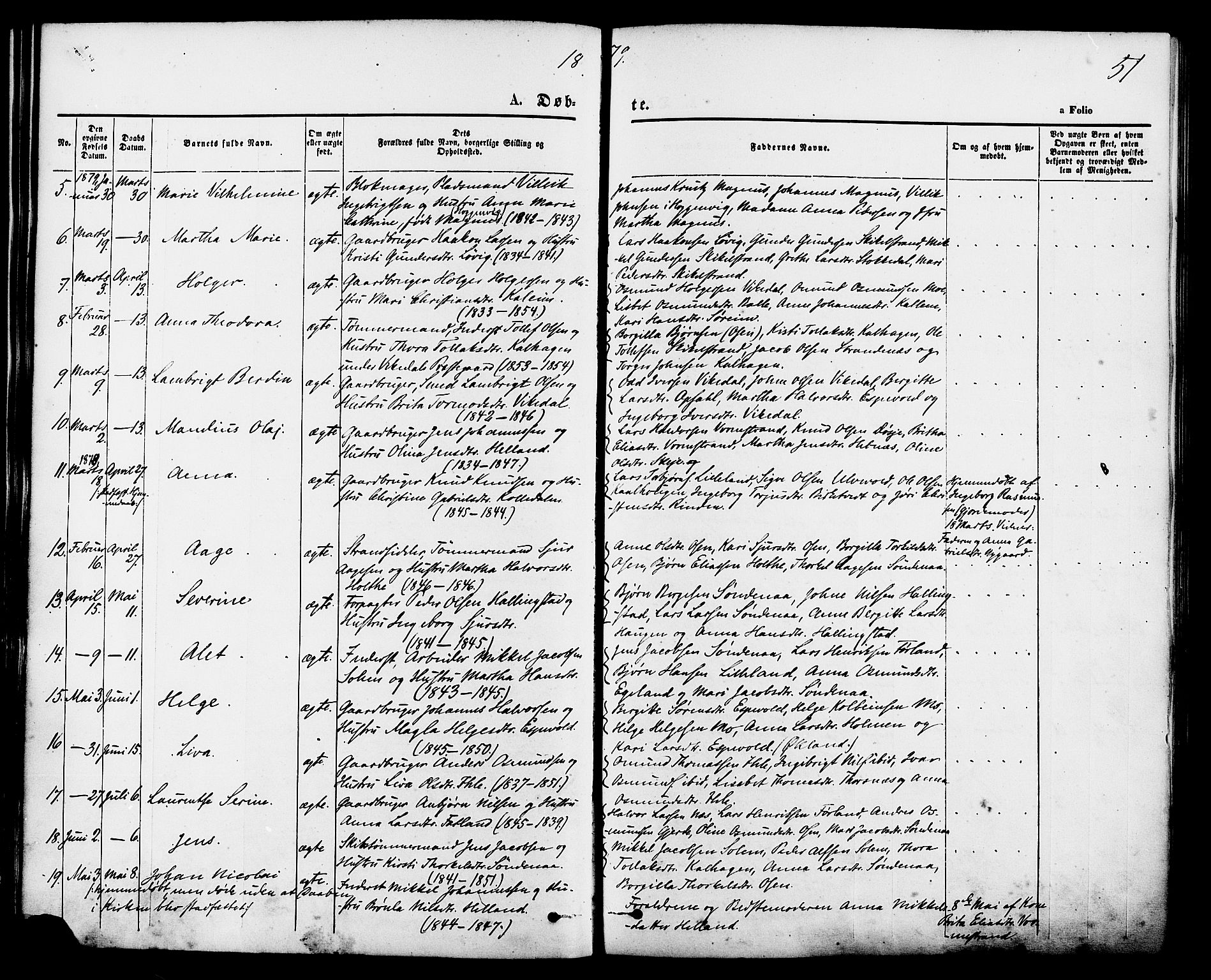 Vikedal sokneprestkontor, SAST/A-101840/01/IV: Parish register (official) no. A 7, 1868-1883, p. 51