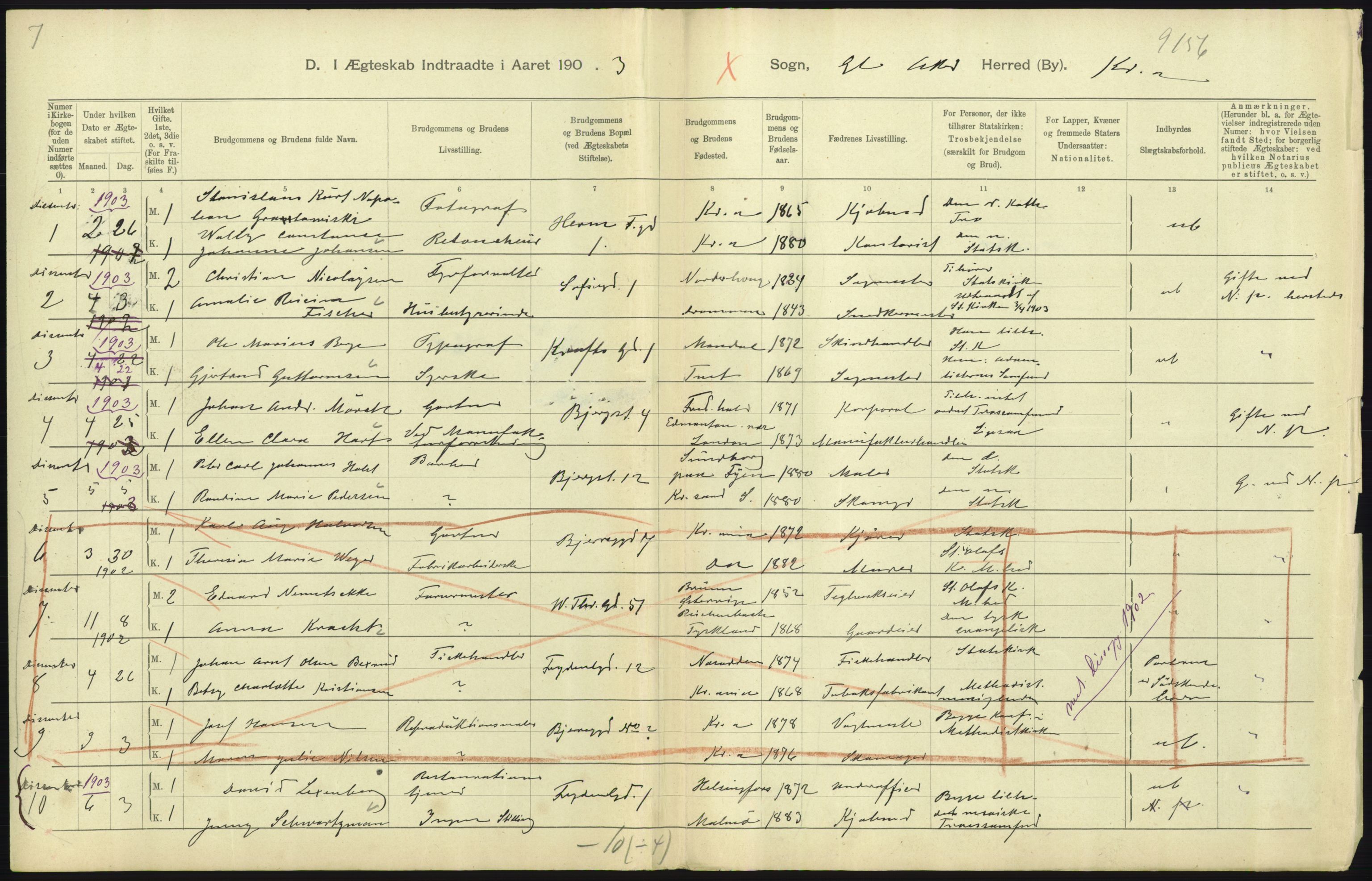 Statistisk sentralbyrå, Sosiodemografiske emner, Befolkning, AV/RA-S-2228/D/Df/Dfa/Dfaa/L0004: Kristiania: Gifte, døde, 1903, p. 655