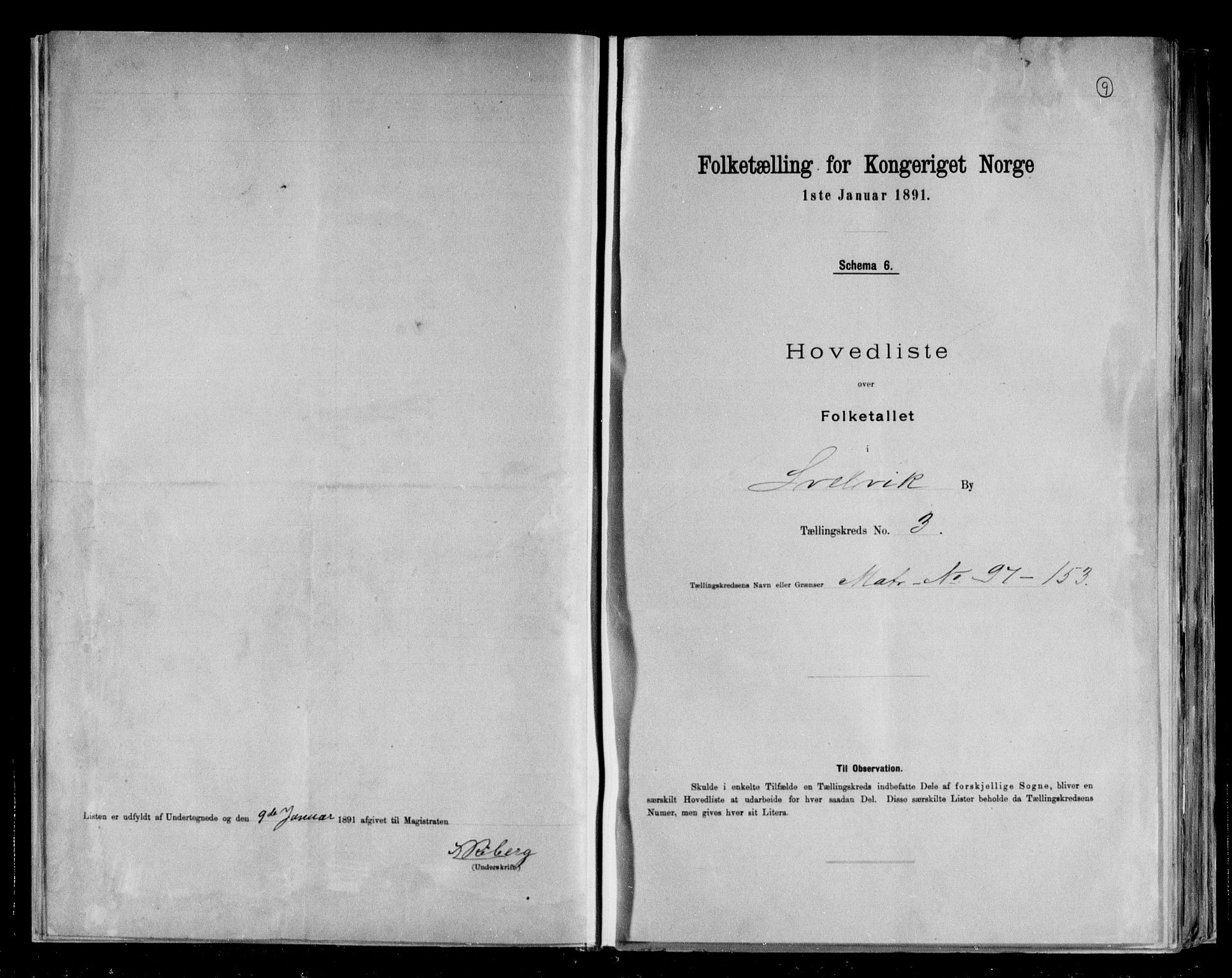 RA, 1891 census for 0701 Svelvik, 1891, p. 9