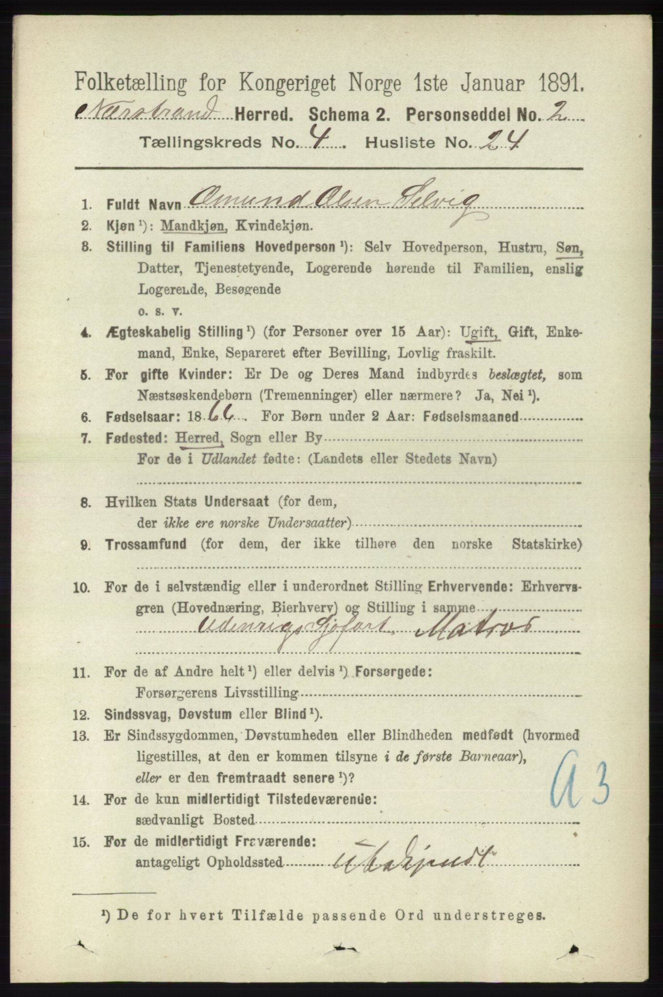 RA, 1891 census for 1139 Nedstrand, 1891, p. 759