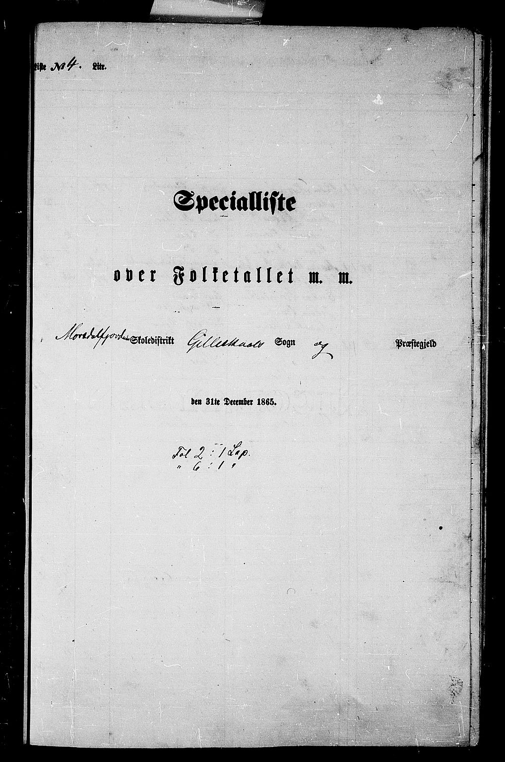 RA, 1865 census for Gildeskål, 1865, p. 54
