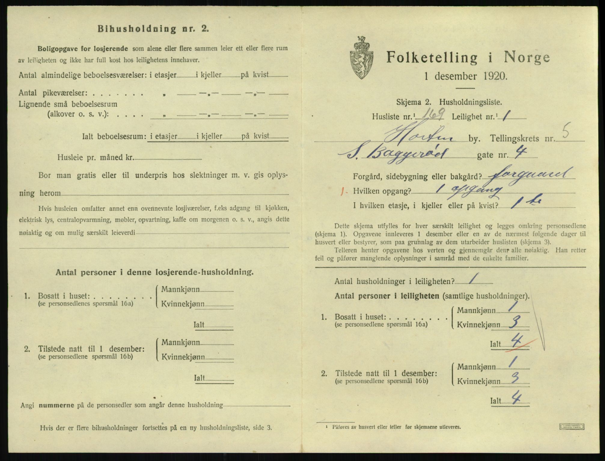 SAKO, 1920 census for Horten, 1920, p. 6245