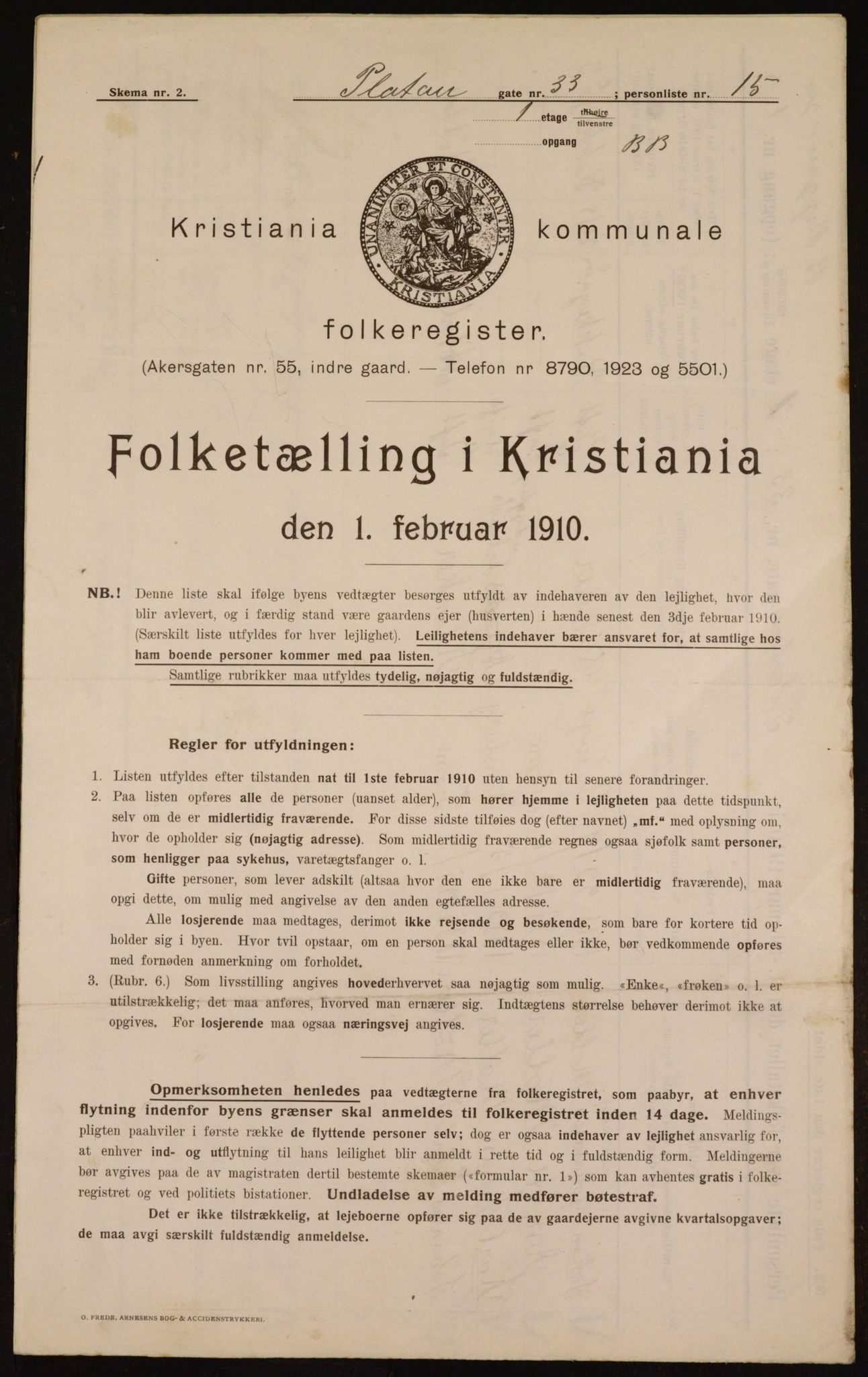 OBA, Municipal Census 1910 for Kristiania, 1910, p. 77597