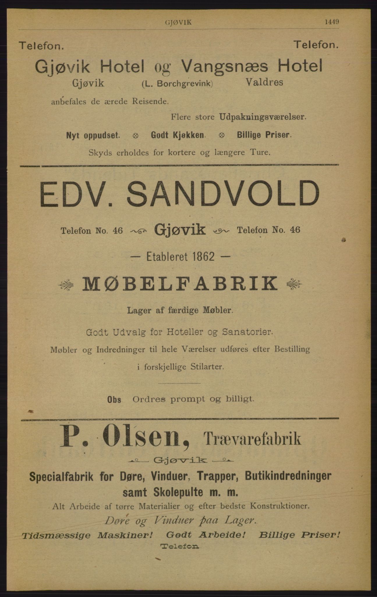 Kristiania/Oslo adressebok, PUBL/-, 1905, p. 1449