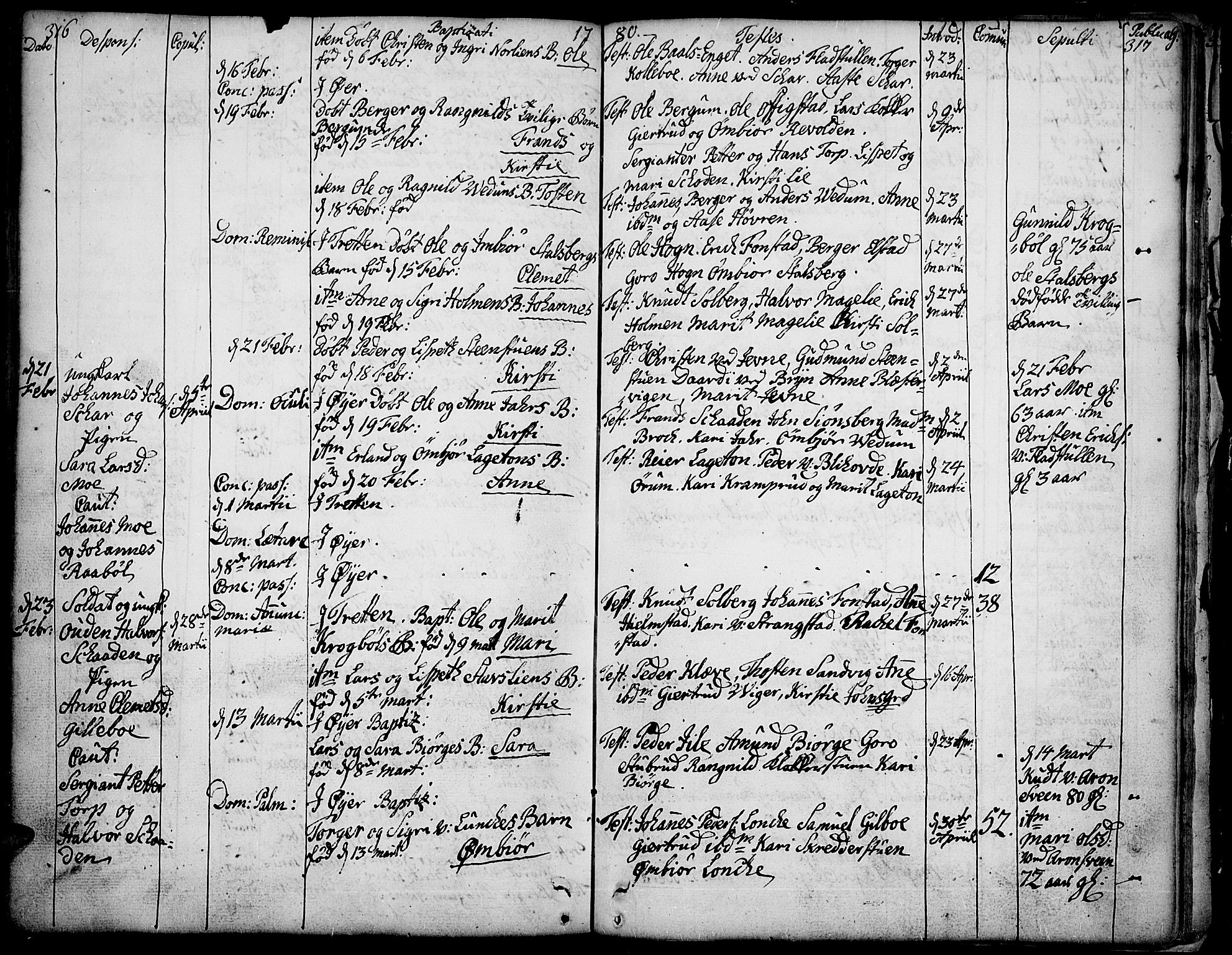 Øyer prestekontor, SAH/PREST-084/H/Ha/Haa/L0002: Parish register (official) no. 2, 1733-1784, p. 316-317