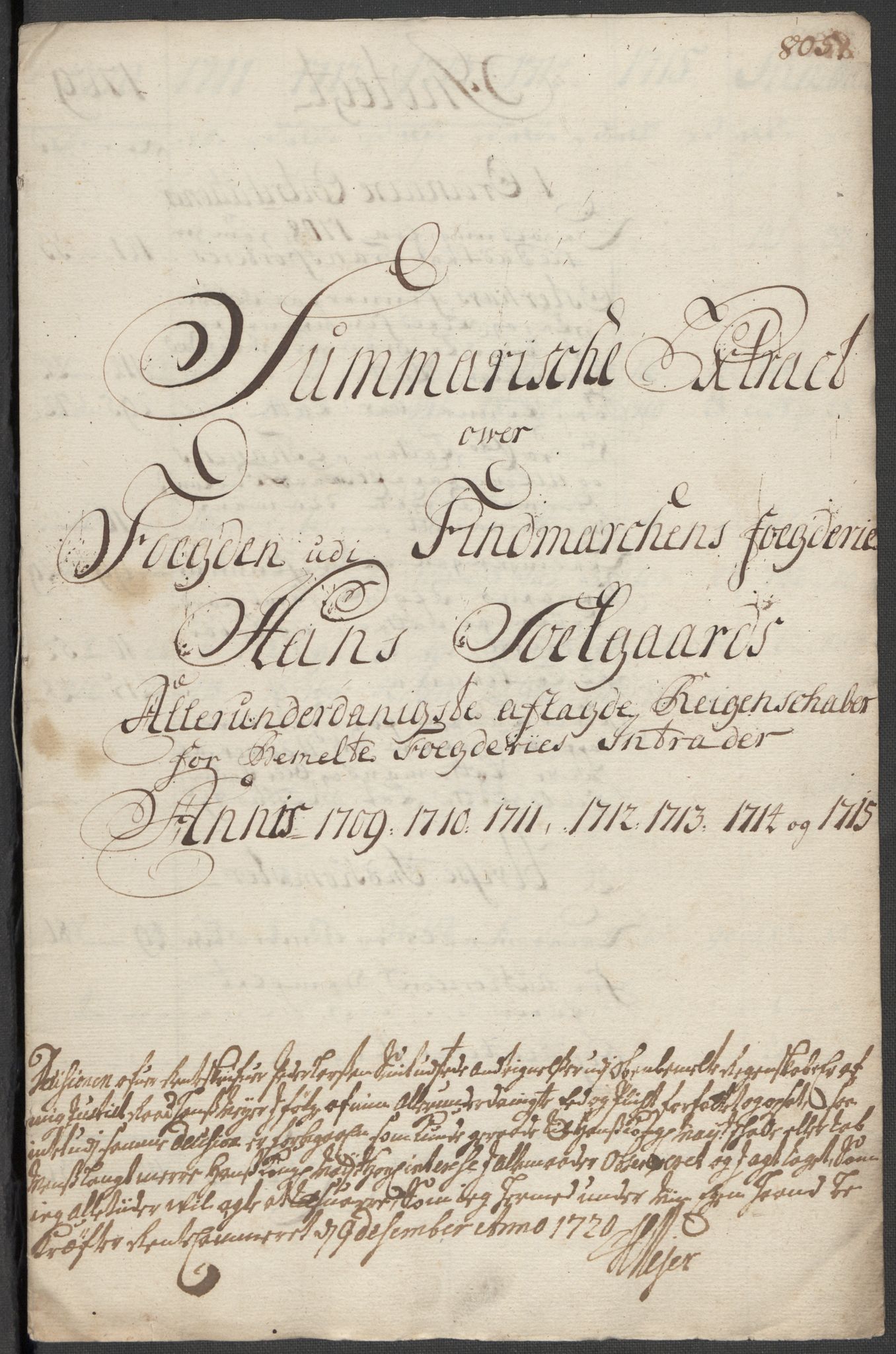 Rentekammeret inntil 1814, Reviderte regnskaper, Fogderegnskap, RA/EA-4092/R69/L4856: Fogderegnskap Finnmark/Vardøhus, 1713-1715, p. 685
