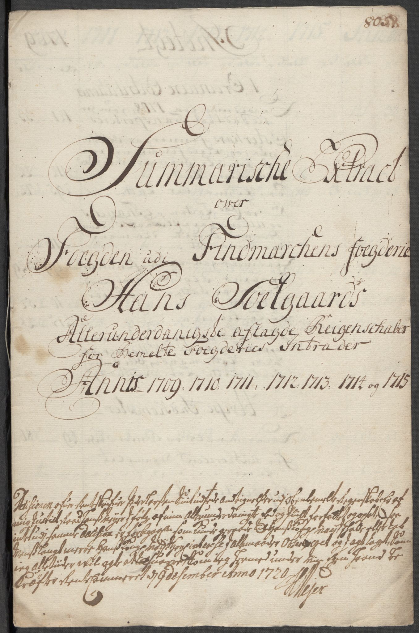 Rentekammeret inntil 1814, Reviderte regnskaper, Fogderegnskap, AV/RA-EA-4092/R69/L4856: Fogderegnskap Finnmark/Vardøhus, 1713-1715, p. 685