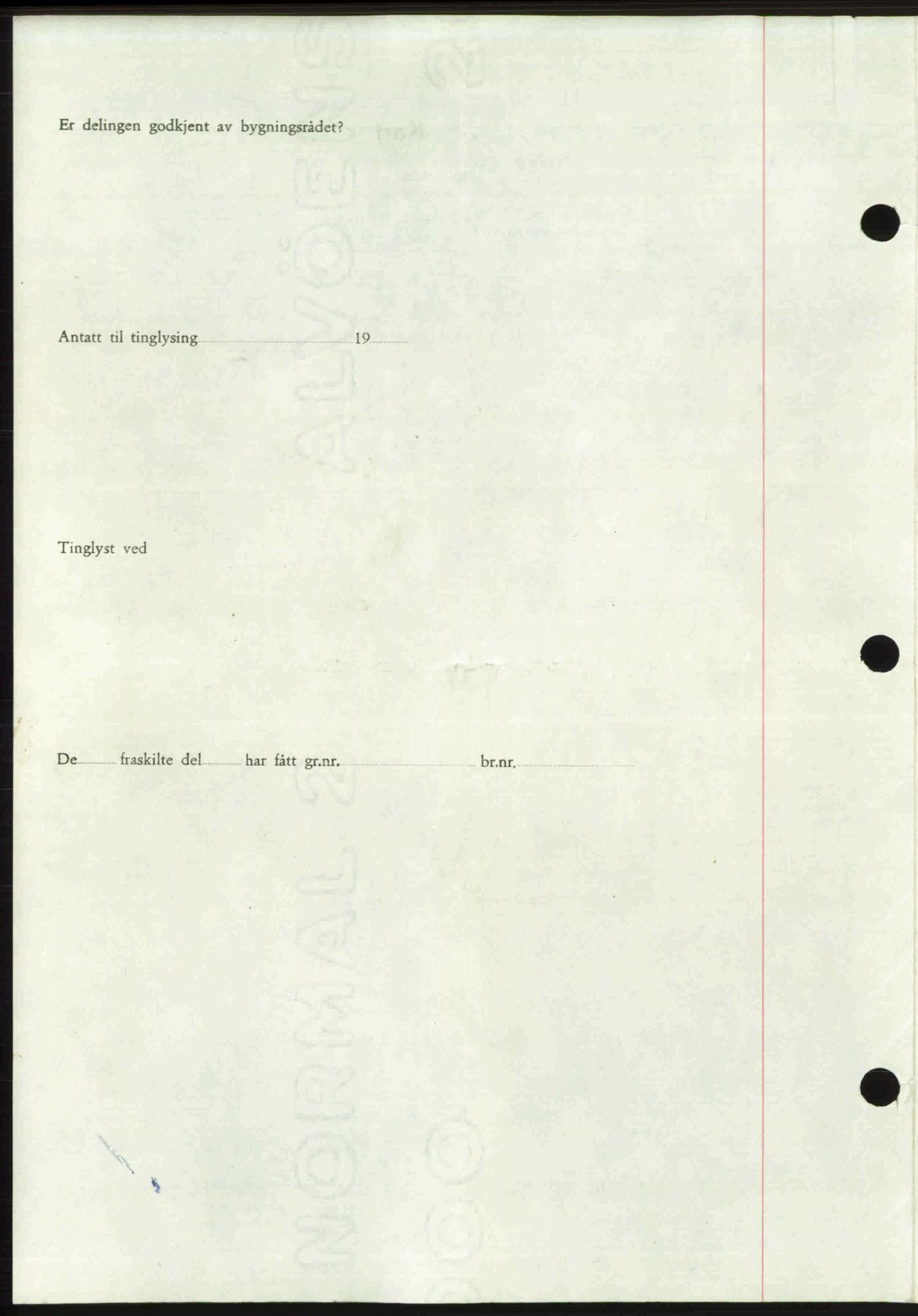 Toten tingrett, SAH/TING-006/H/Hb/Hbc/L0020: Mortgage book no. Hbc-20, 1948-1948, Diary no: : 3494/1948