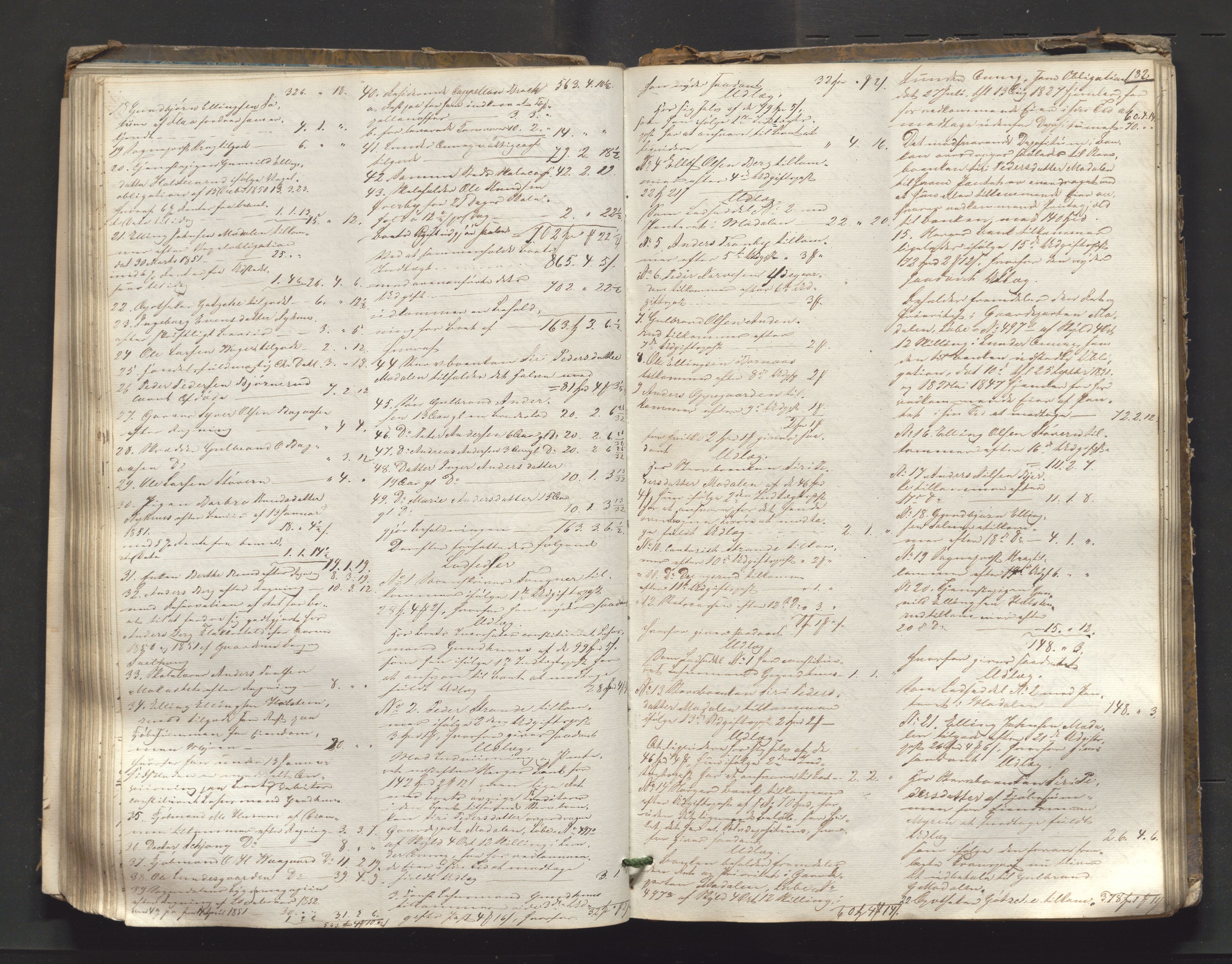 Ringerike sorenskriveri, AV/SAKO-A-105/H/Hb/Hbd/Hbda/L0003: Skifteutlodningsprotokoll, 1847-1857, p. 182