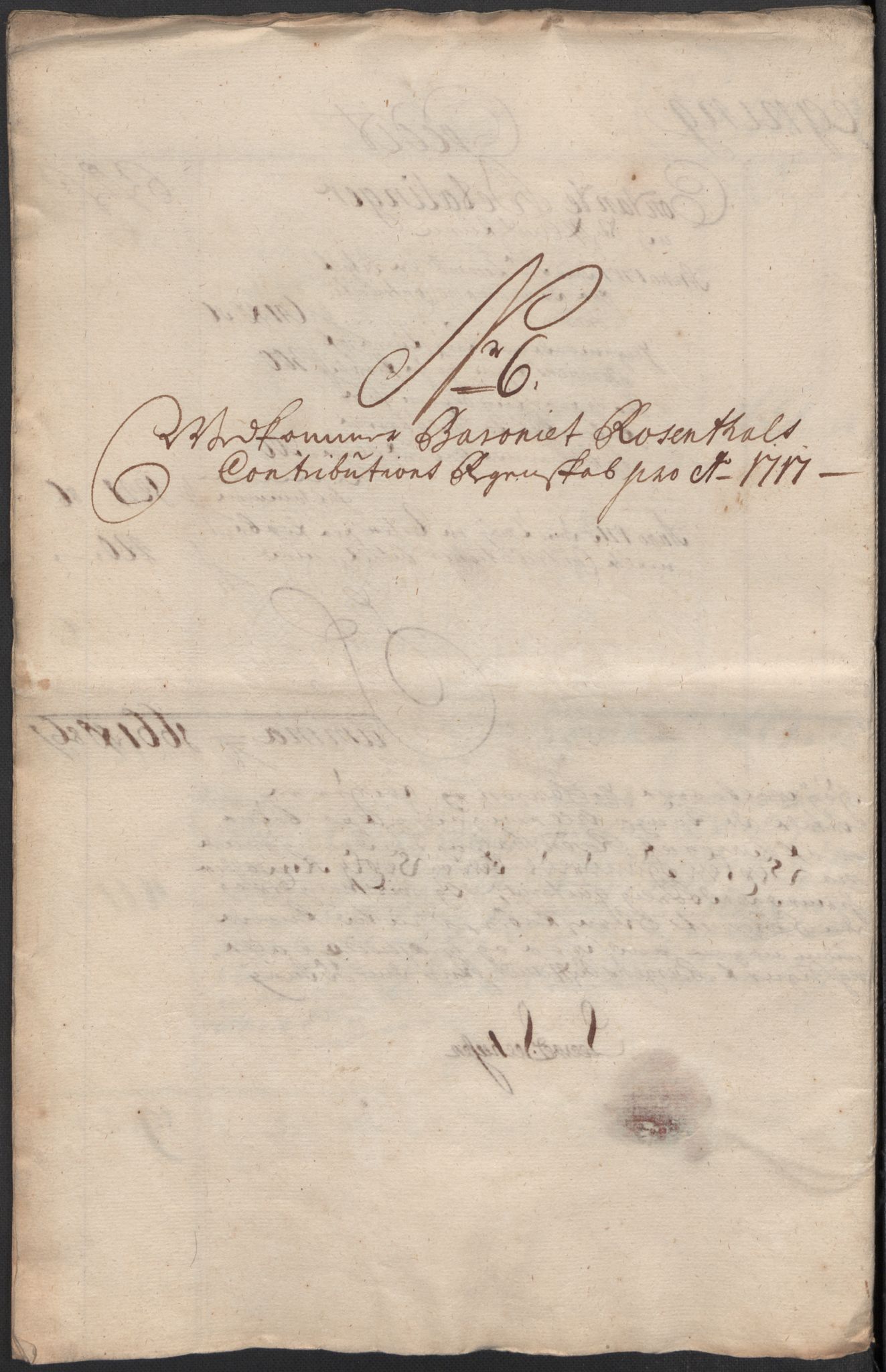 Rentekammeret inntil 1814, Reviderte regnskaper, Fogderegnskap, AV/RA-EA-4092/R49/L3139: Fogderegnskap Rosendal Baroni, 1715-1717, p. 259