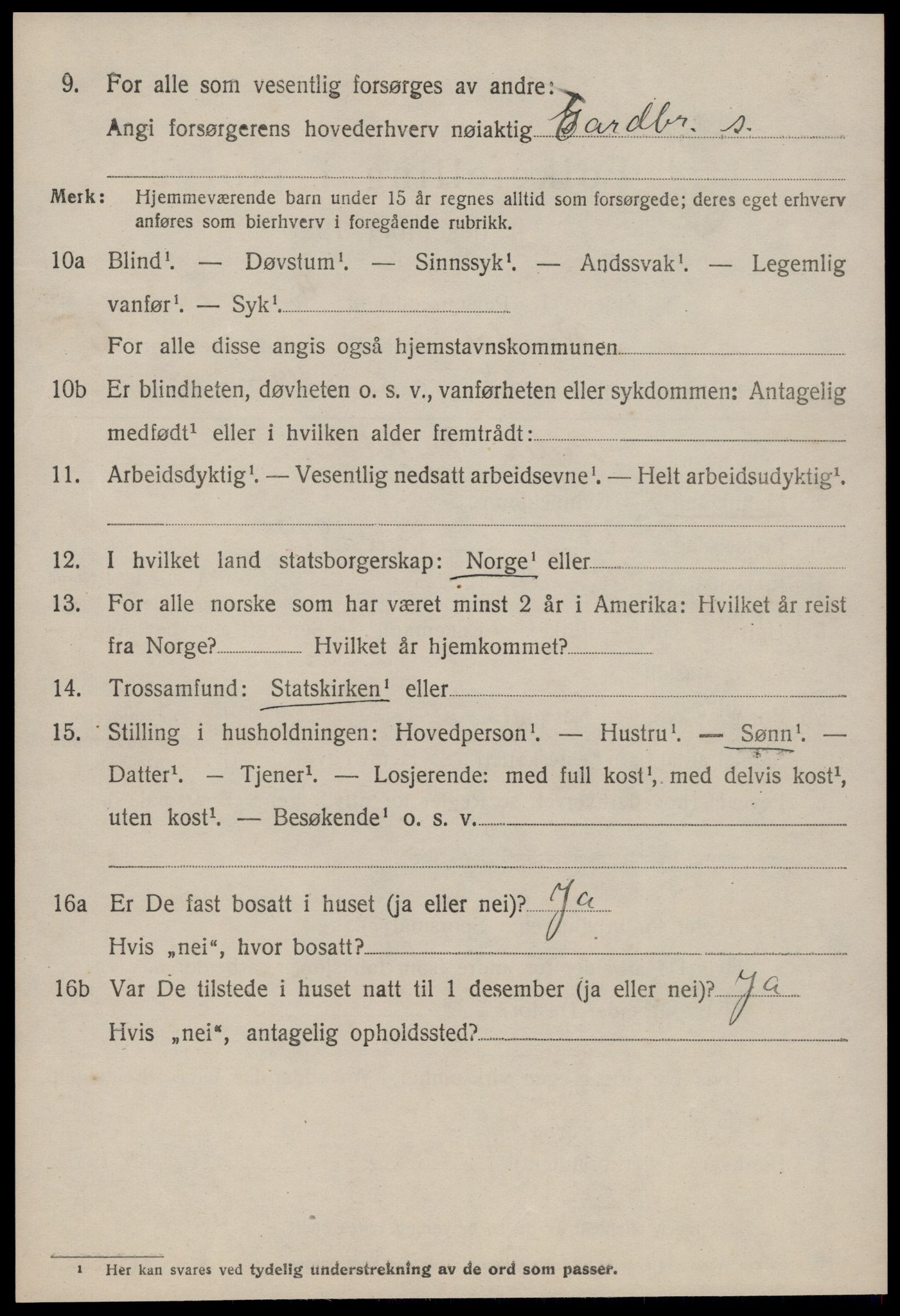 SAT, 1920 census for Rindal, 1920, p. 3529