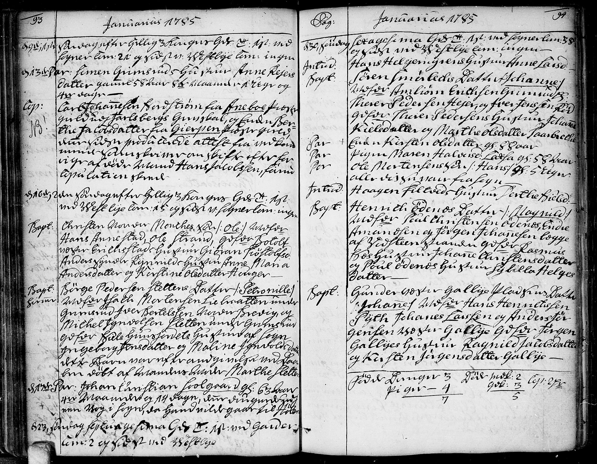 Vestby prestekontor Kirkebøker, AV/SAO-A-10893/F/Fa/L0003: Parish register (official) no. I 3, 1779-1796, p. 93-94