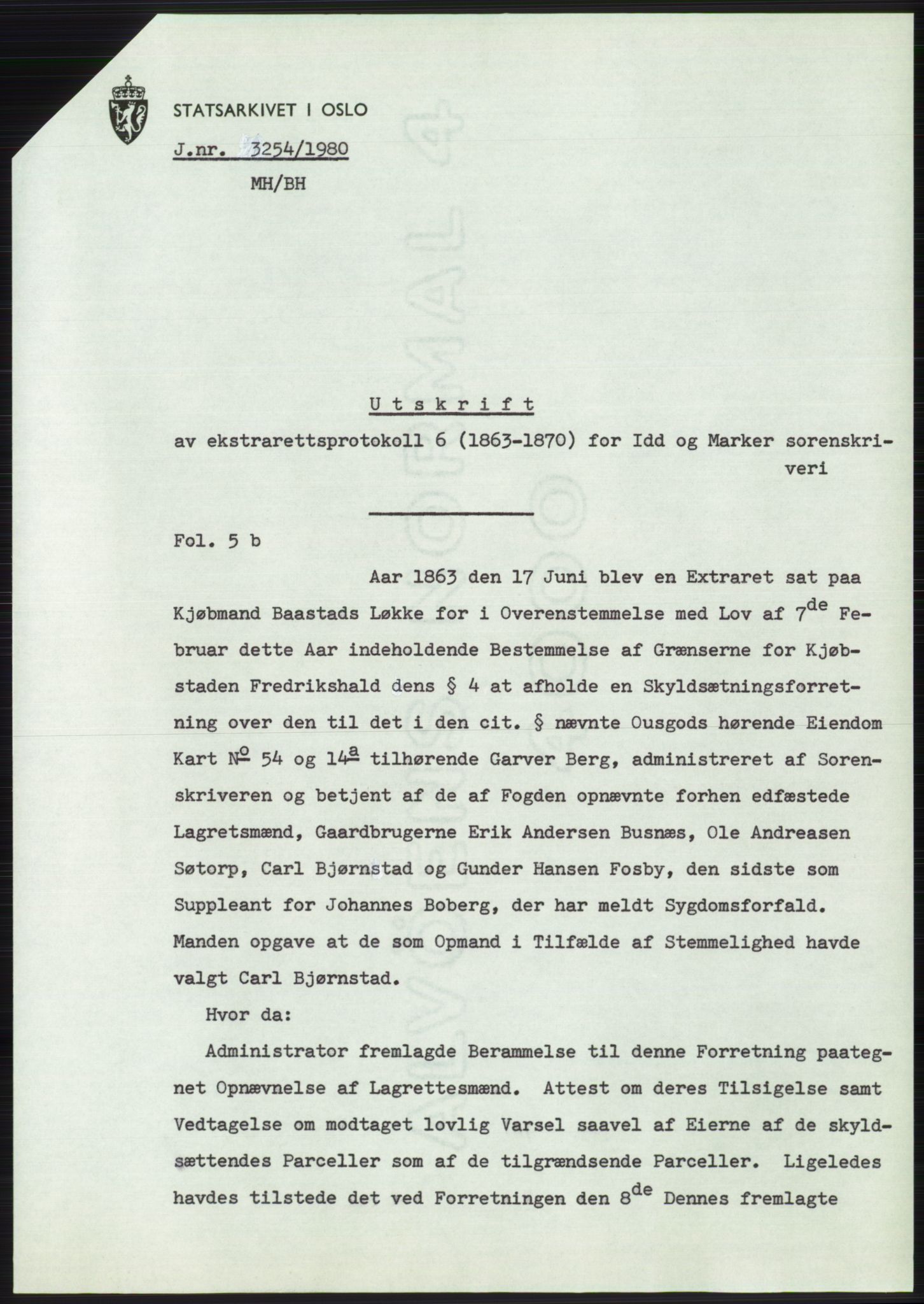 Statsarkivet i Oslo, SAO/A-10621/Z/Zd/L0039: Avskrifter, j.nr 60-3552/1980, 1980, p. 322