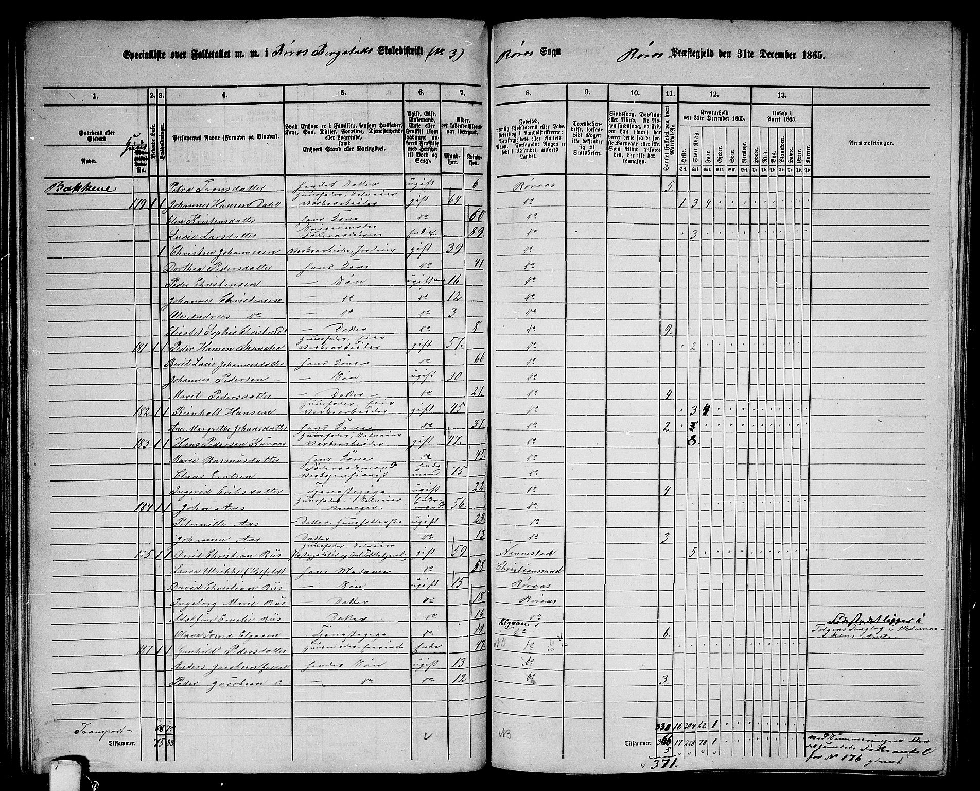 RA, 1865 census for Røros, 1865, p. 64