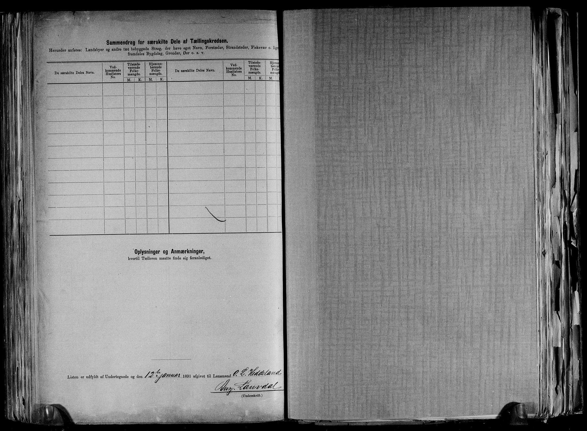 RA, 1891 census for 1021 Øyslebø og Laudal, 1891, p. 22