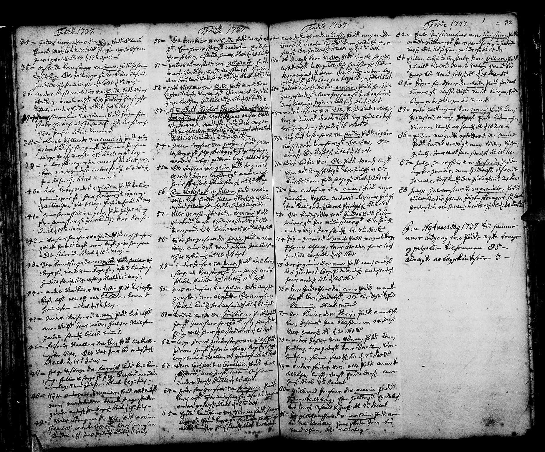 Skjeberg prestekontor Kirkebøker, AV/SAO-A-10923/F/Fa/L0002: Parish register (official) no. I 2, 1726-1791, p. 32