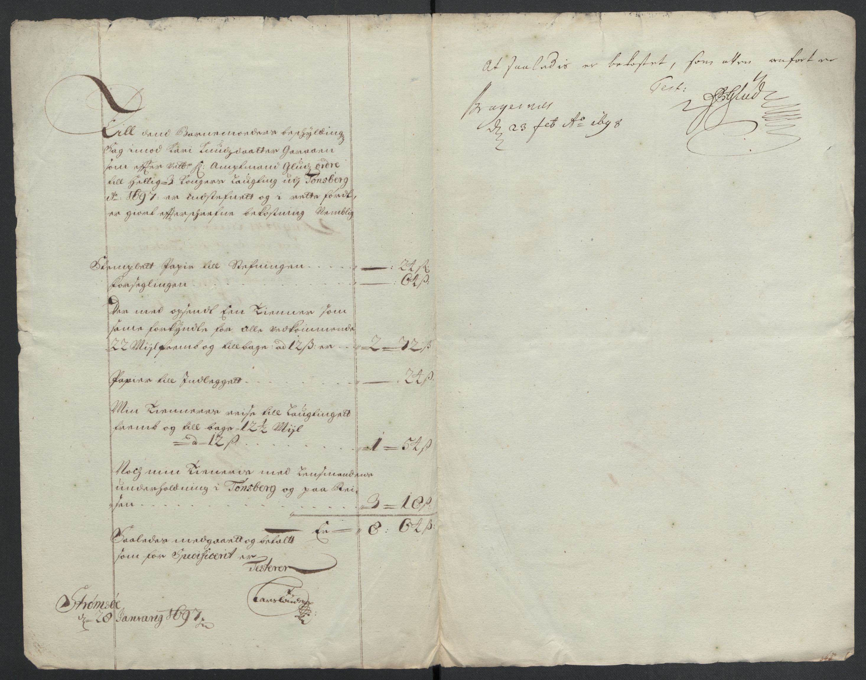 Rentekammeret inntil 1814, Reviderte regnskaper, Fogderegnskap, AV/RA-EA-4092/R22/L1454: Fogderegnskap Ringerike, Hallingdal og Buskerud, 1697, p. 341
