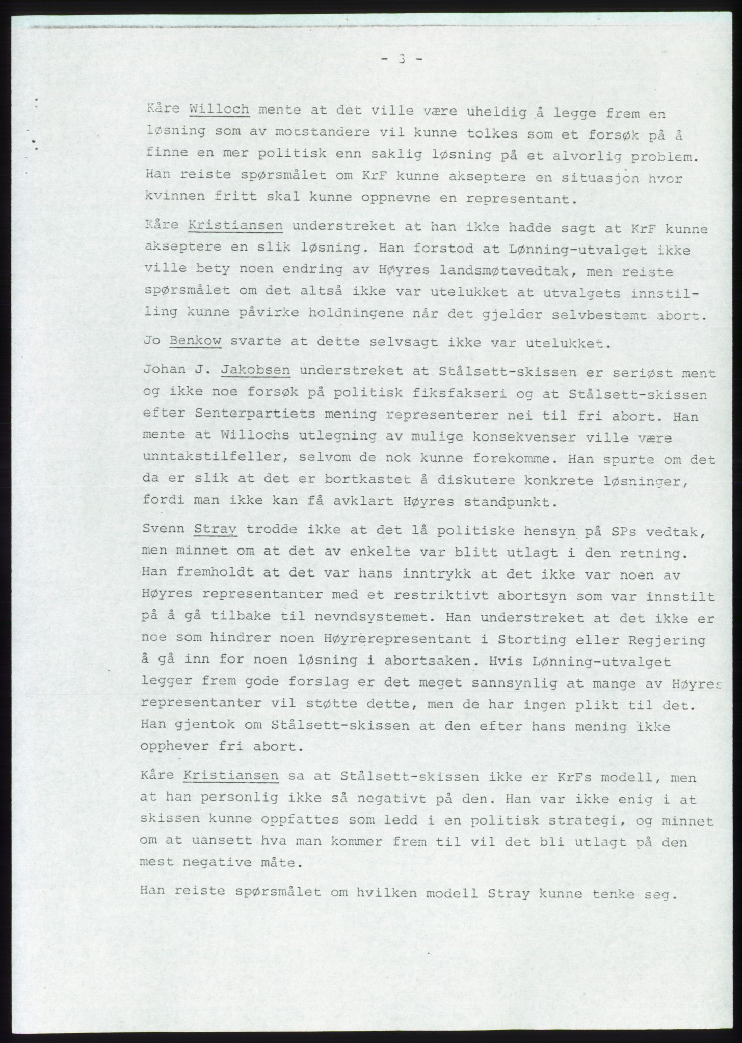 Forhandlingsmøtene 1981 mellom Høyre, KrF og Senterpartiet om dannelse av regjering, AV/RA-PA-0695/A/L0001: Forhandlingsprotokoll, 1981, p. 8