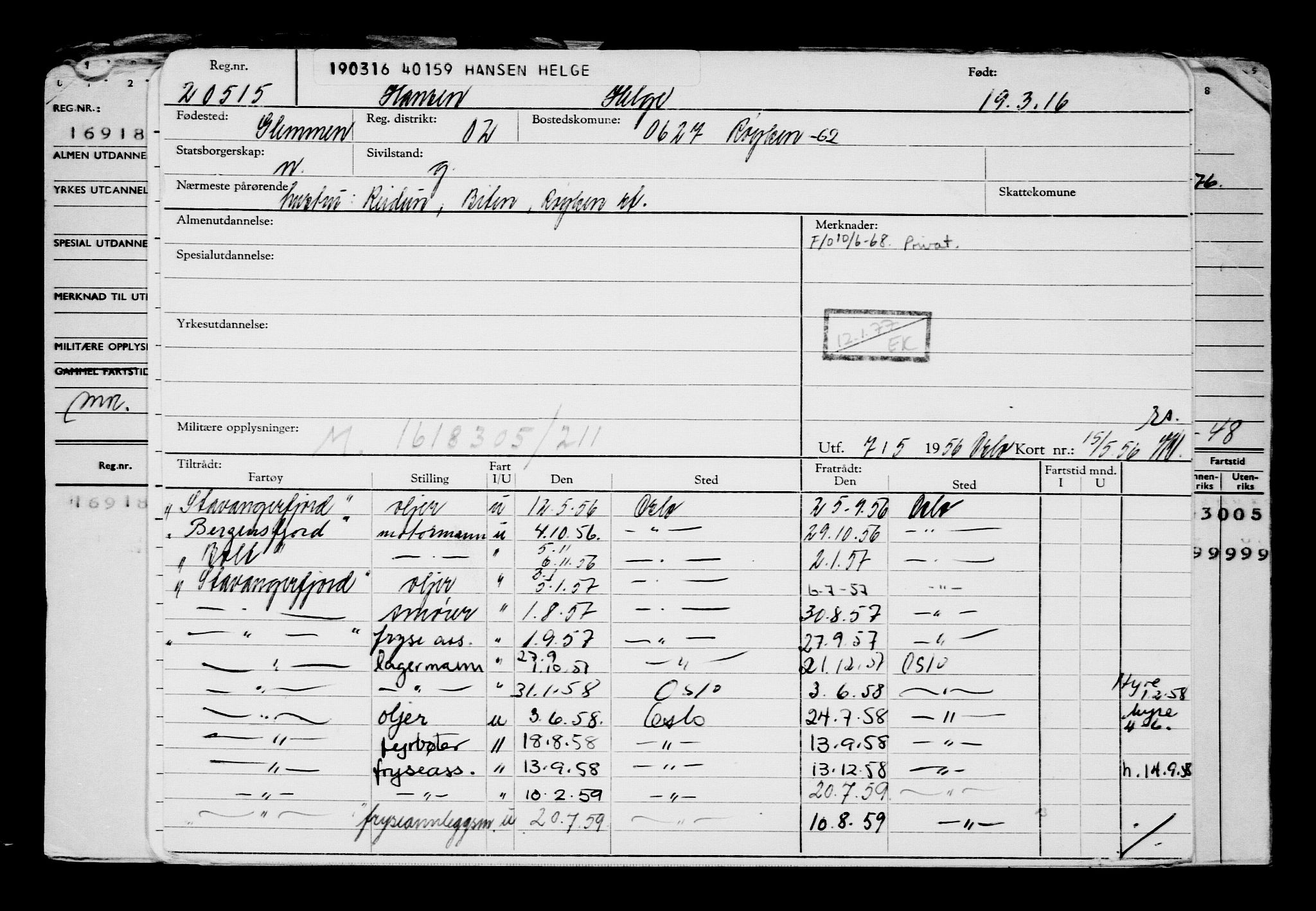 Direktoratet for sjømenn, AV/RA-S-3545/G/Gb/L0137: Hovedkort, 1916, p. 533