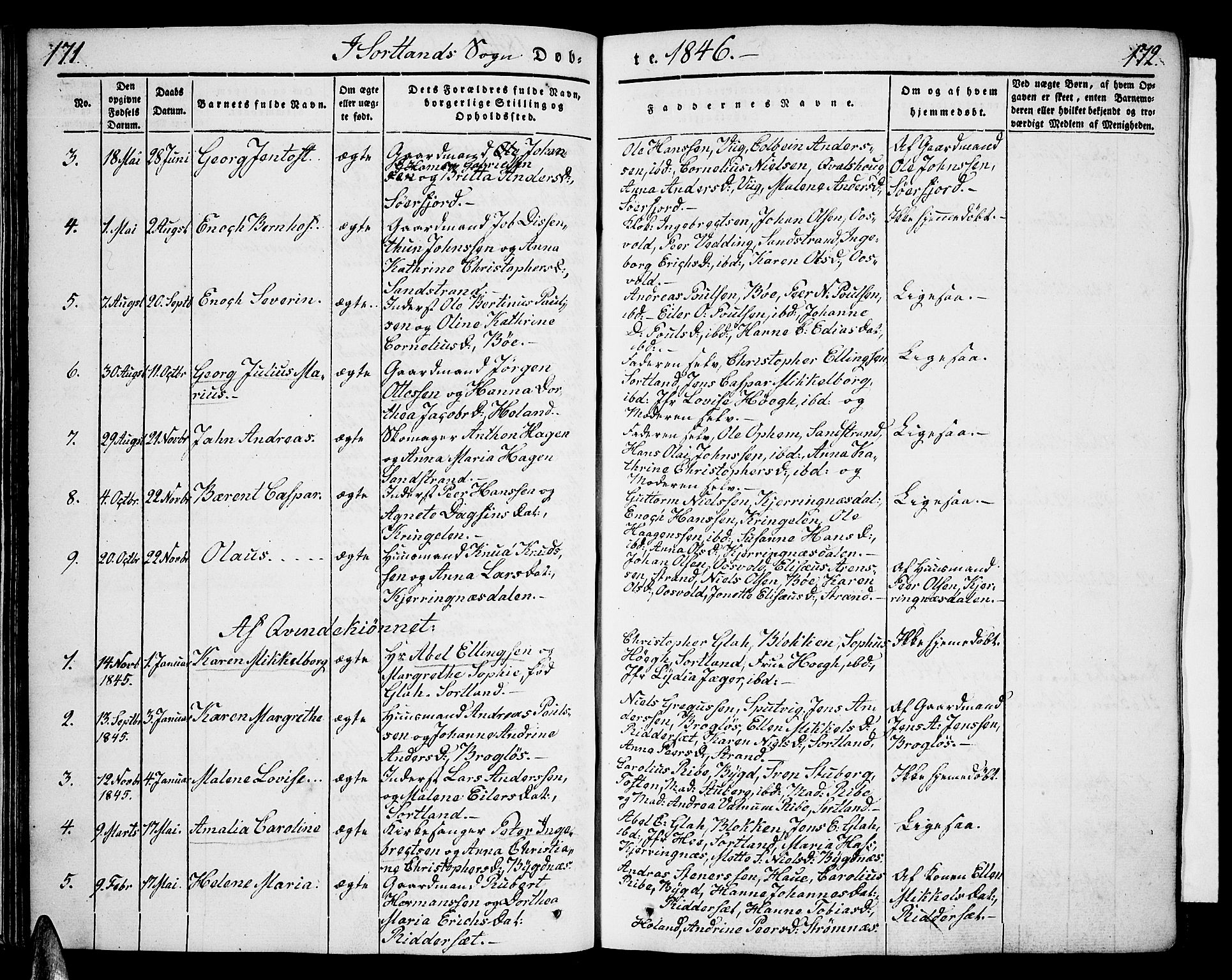 Ministerialprotokoller, klokkerbøker og fødselsregistre - Nordland, AV/SAT-A-1459/888/L1239: Parish register (official) no. 888A06 /2, 1837-1848, p. 171-172