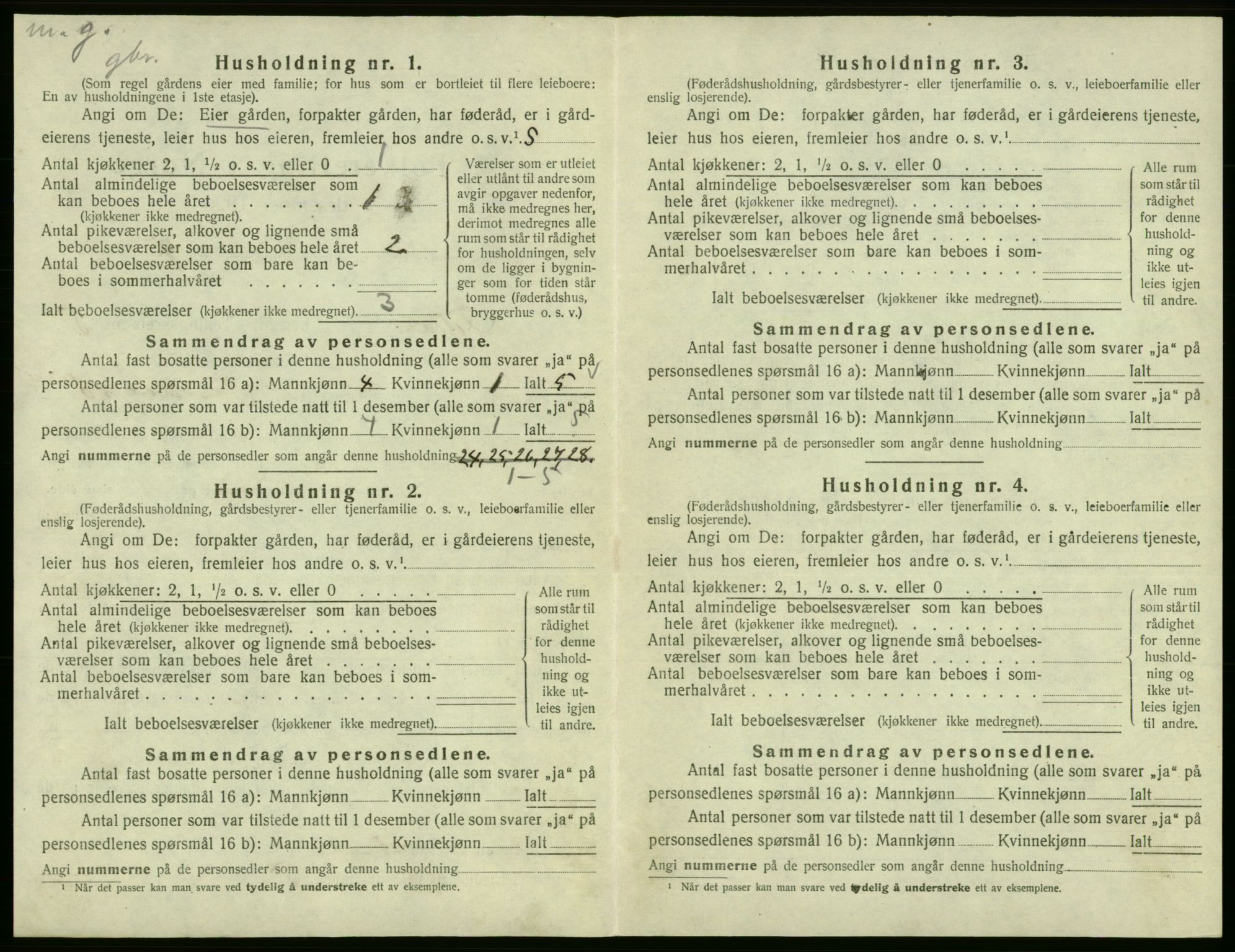 SAB, 1920 census for Fitjar, 1920, p. 321