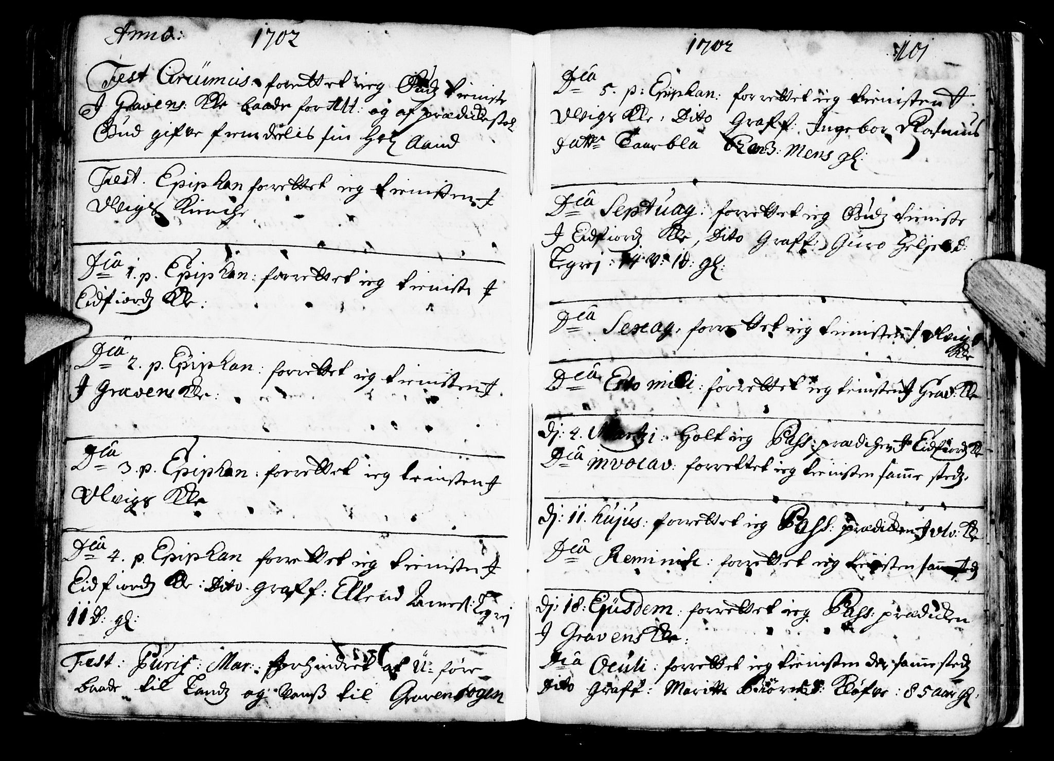Ulvik sokneprestembete, SAB/A-78801/H/Haa: Parish register (official) no. A 2, 1689-1706, p. 101