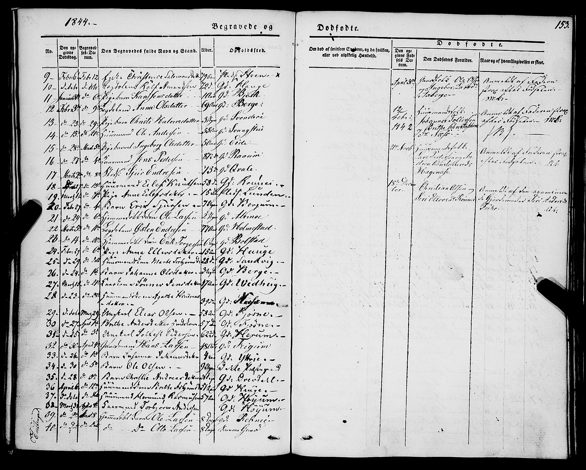 Luster sokneprestembete, SAB/A-81101/H/Haa/Haaa/L0006: Parish register (official) no. A 6, 1840-1848, p. 153