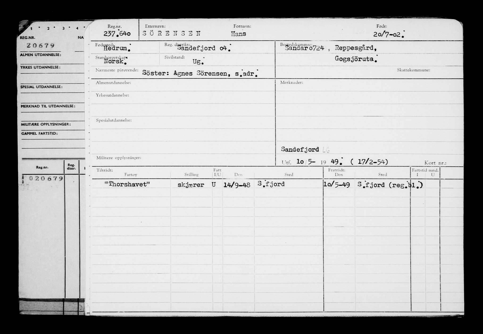 Direktoratet for sjømenn, AV/RA-S-3545/G/Gb/L0045: Hovedkort, 1902, p. 196