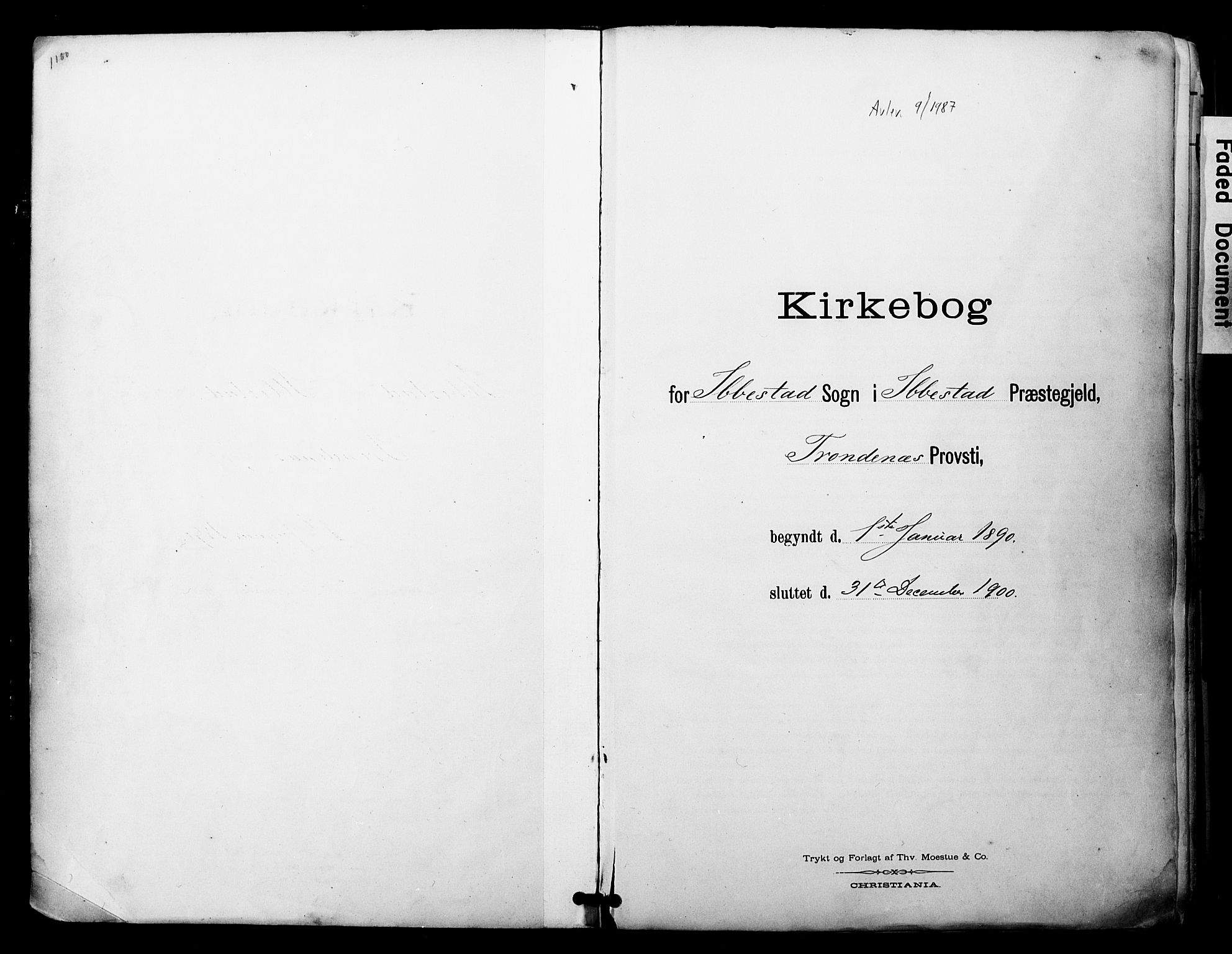 Ibestad sokneprestembete, AV/SATØ-S-0077/H/Ha/Haa/L0012kirke: Parish register (official) no. 12, 1890-1900