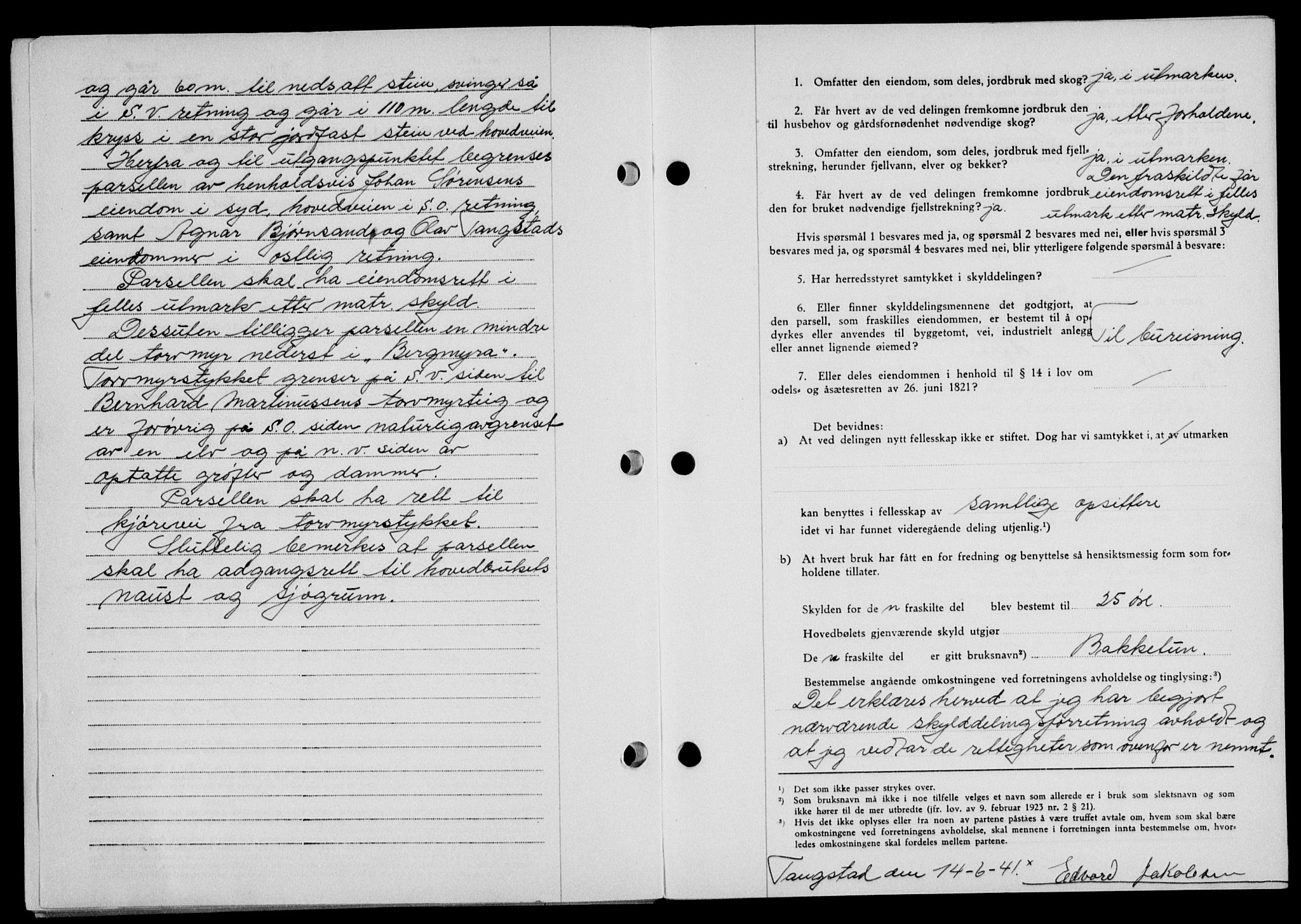 Lofoten sorenskriveri, SAT/A-0017/1/2/2C/L0009a: Mortgage book no. 9a, 1941-1942, Diary no: : 885/1942