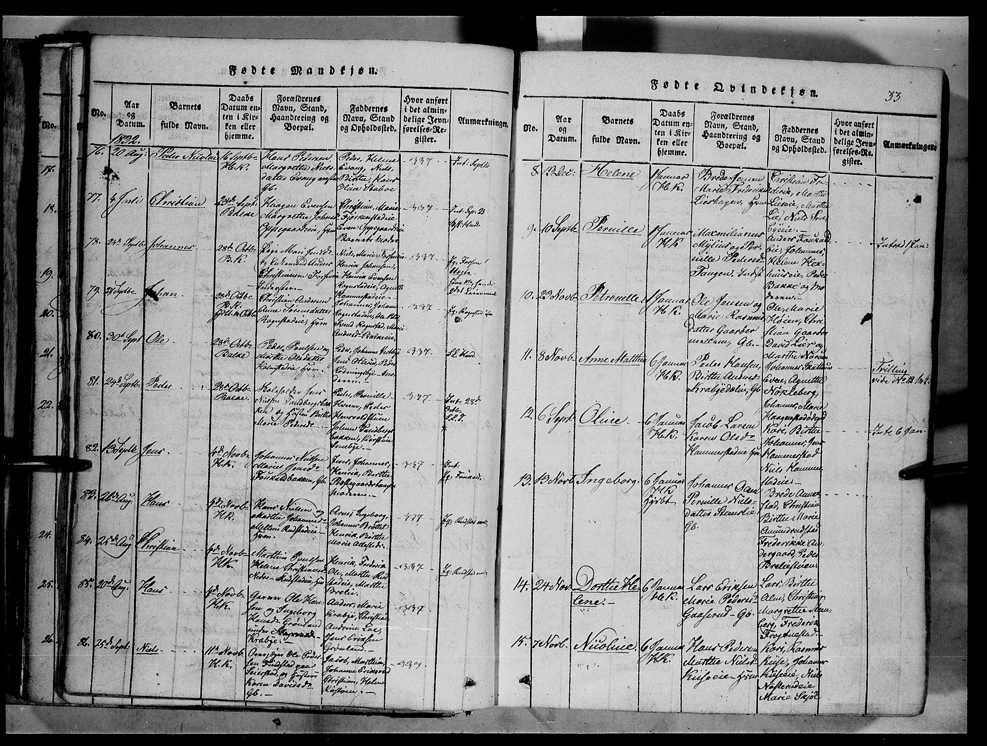 Østre Toten prestekontor, SAH/PREST-104/H/Ha/Haa/L0001: Parish register (official) no. 1, 1828-1839, p. 33