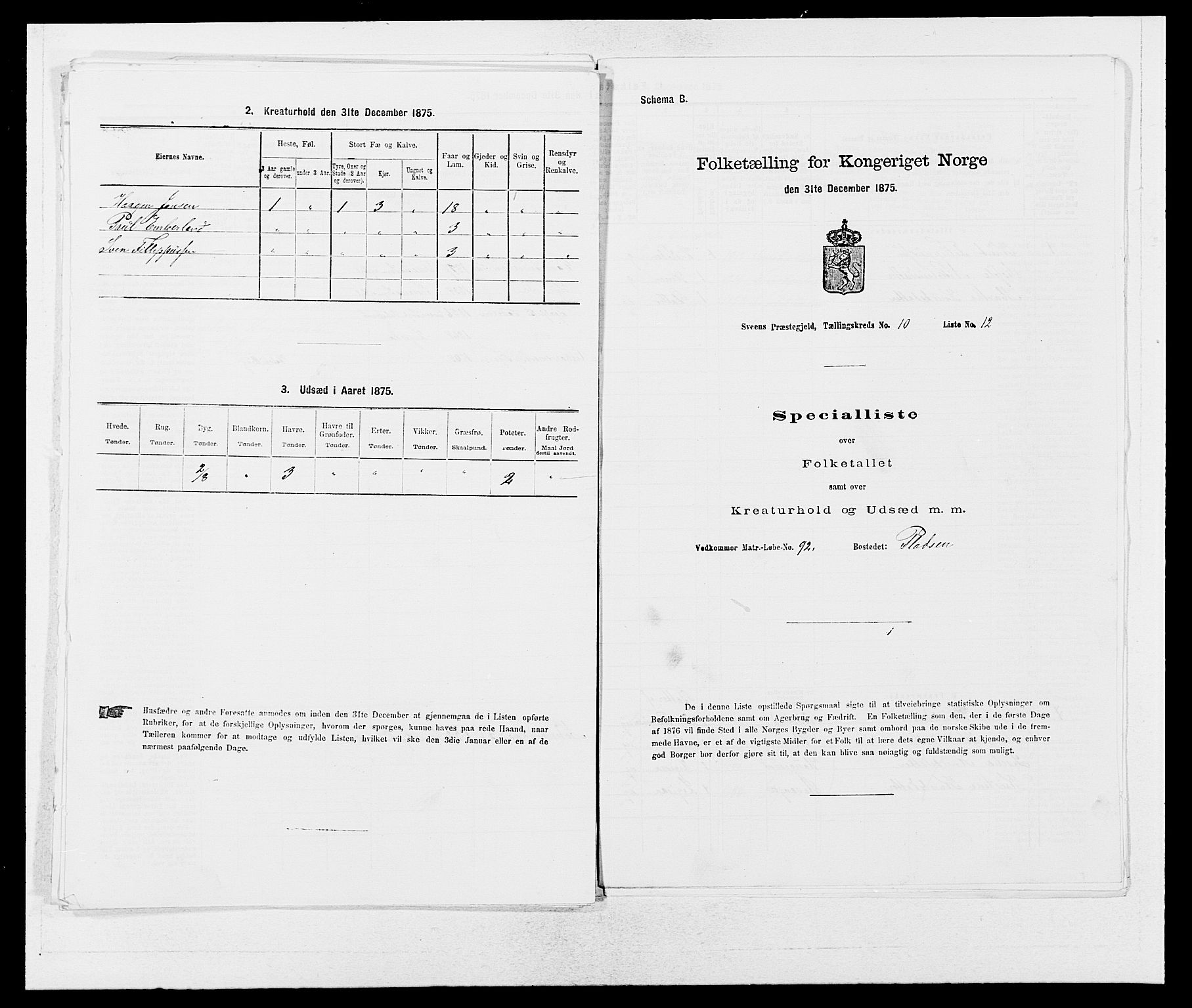 SAB, 1875 census for 1216P Sveio, 1875, p. 1270