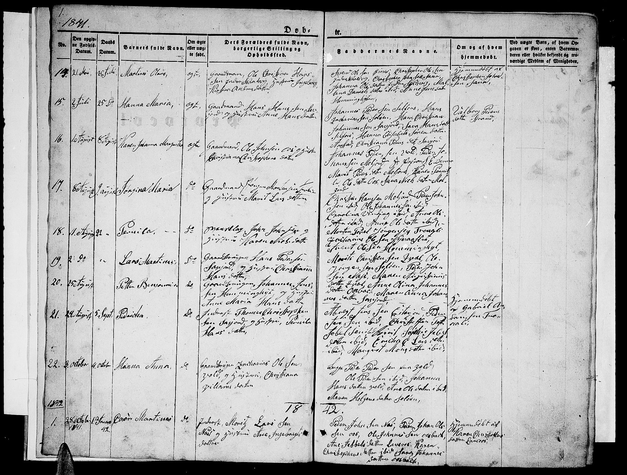 Ministerialprotokoller, klokkerbøker og fødselsregistre - Nordland, AV/SAT-A-1459/846/L0652: Parish register (copy) no. 846C02, 1841-1871, p. 1