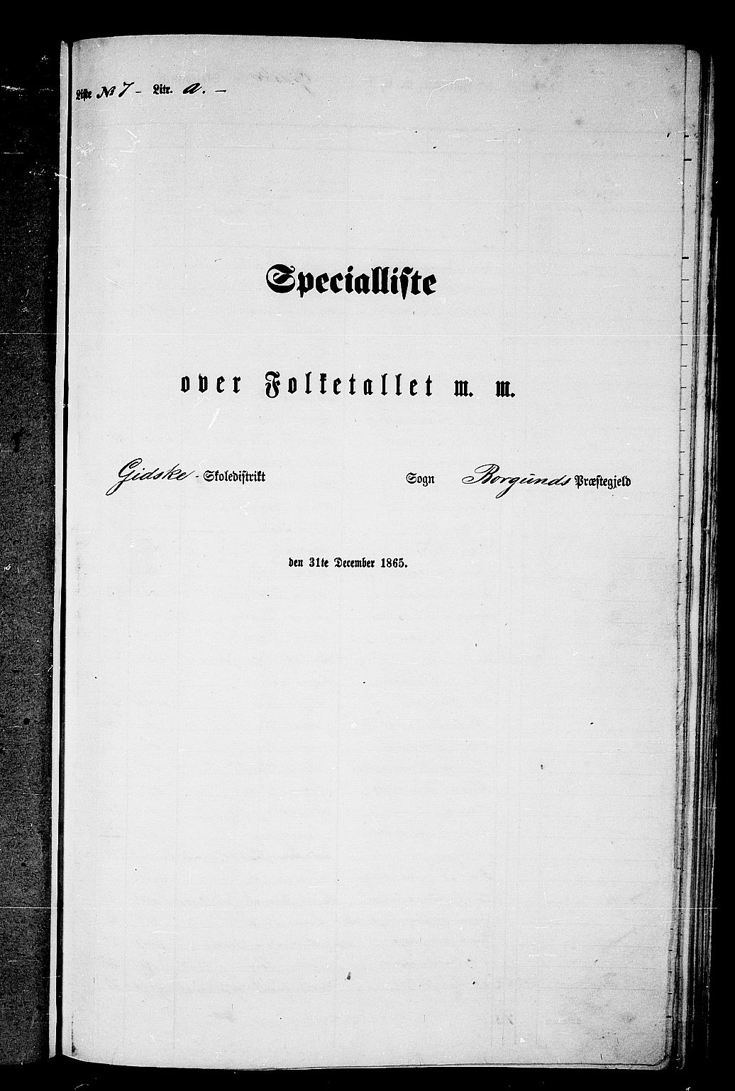 RA, 1865 census for Borgund, 1865, p. 127