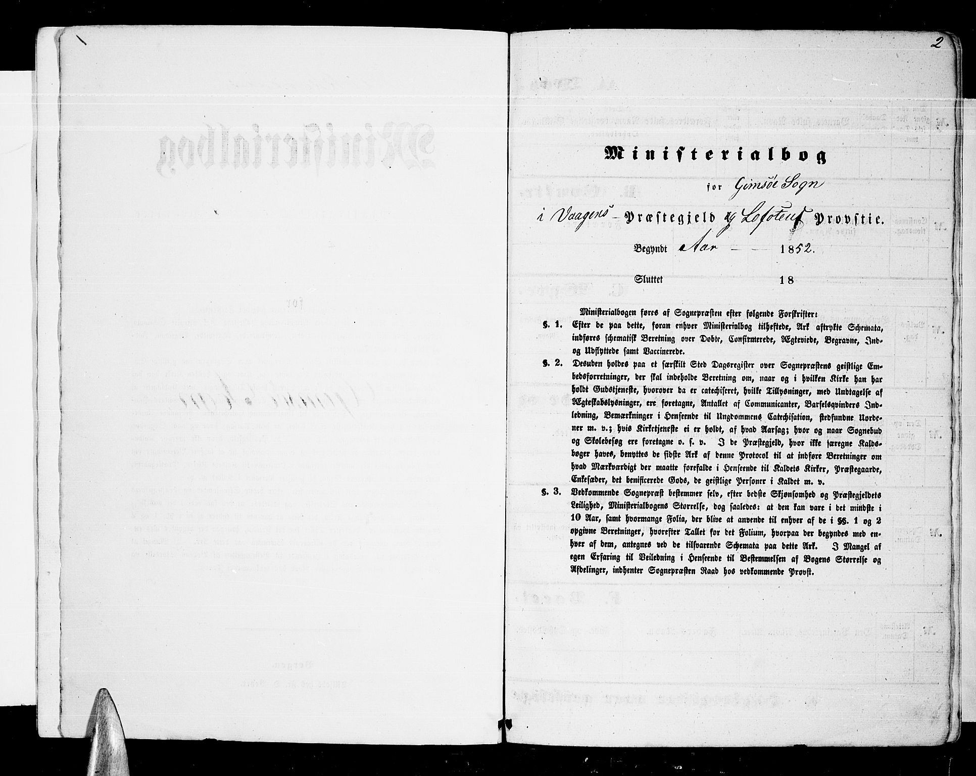 Ministerialprotokoller, klokkerbøker og fødselsregistre - Nordland, AV/SAT-A-1459/876/L1102: Parish register (copy) no. 876C01, 1852-1886, p. 2