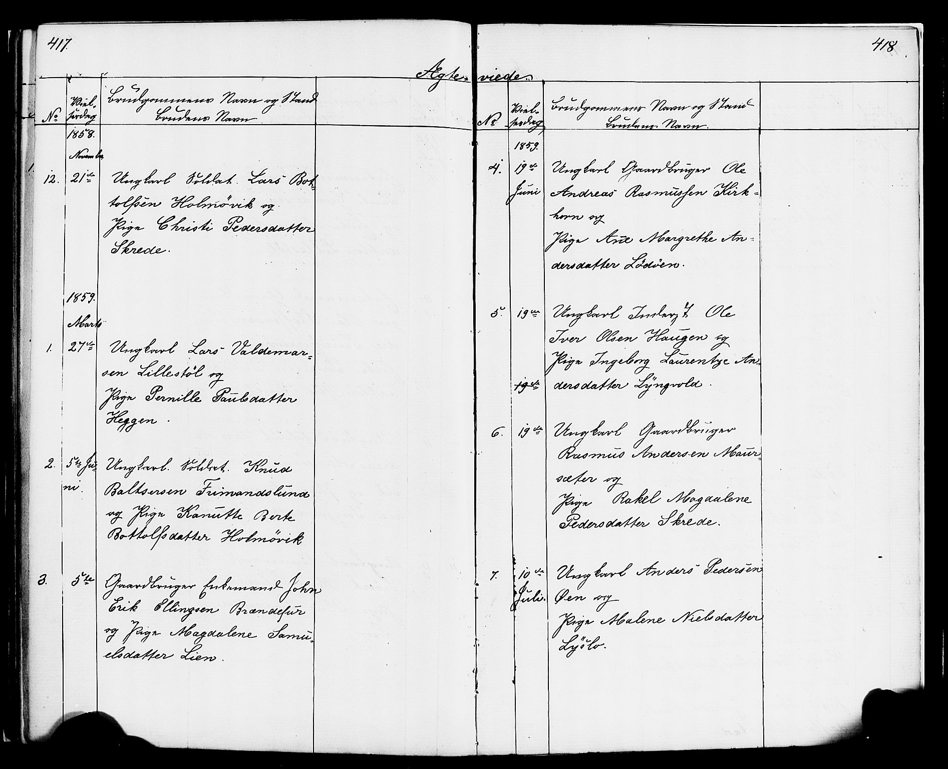 Hornindal sokneprestembete, SAB/A-82401/H/Haa/Haaa/L0001: Parish register (official) no. A 1, 1837-1866, p. 416-417