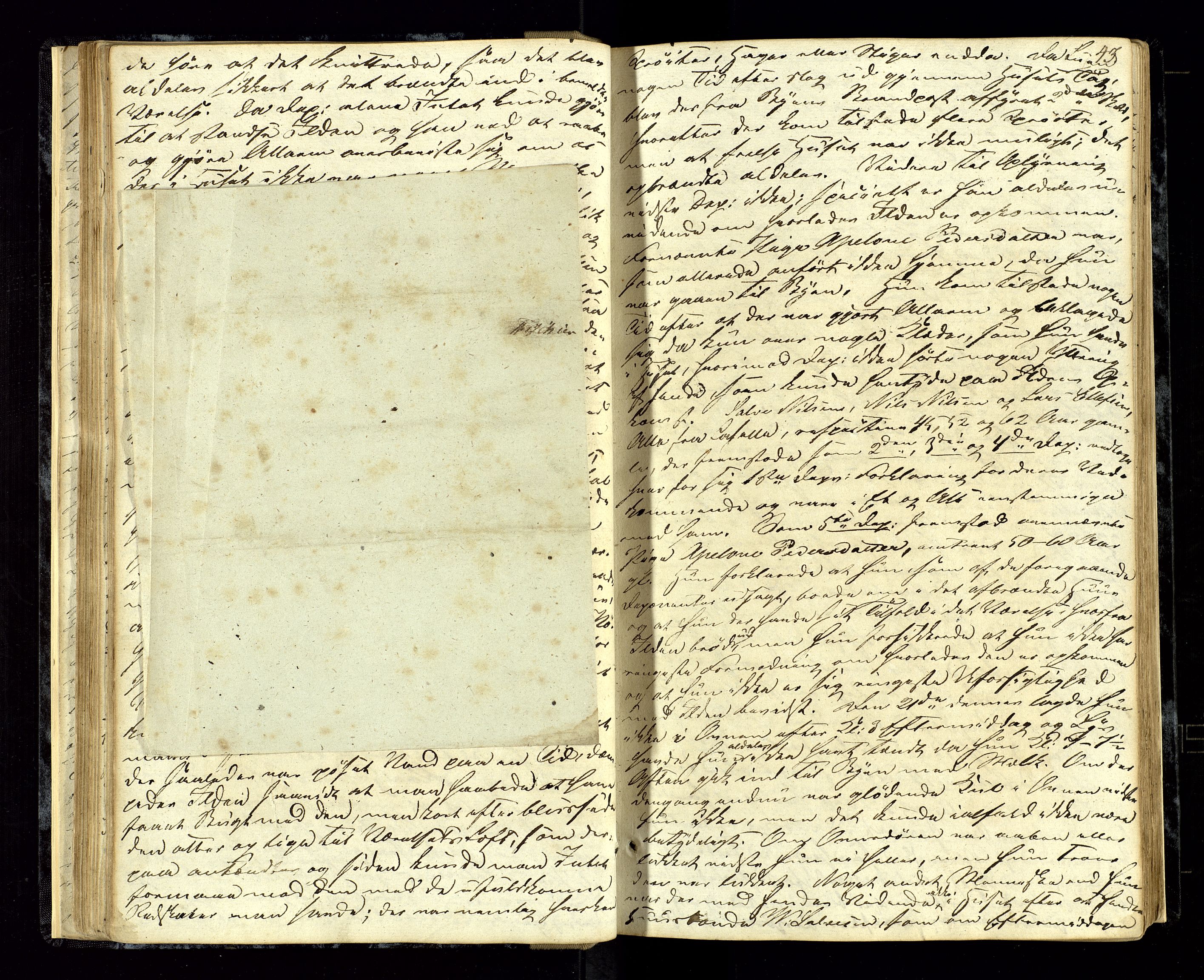 Mandal sorenskriveri, SAK/1221-0005/001/F/Fb/L0018: Ekstrarettsprotokoll med originalt personregister nr 16, 1853-1864, p. 43