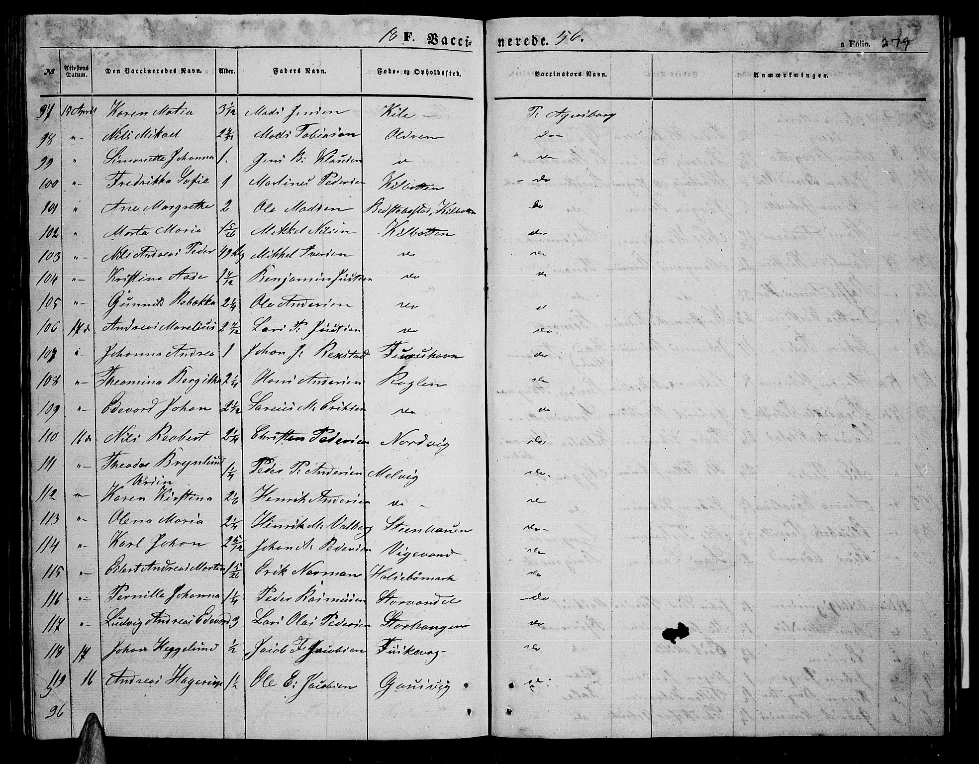 Trondenes sokneprestkontor, SATØ/S-1319/H/Hb/L0007klokker: Parish register (copy) no. 7, 1855-1862, p. 279