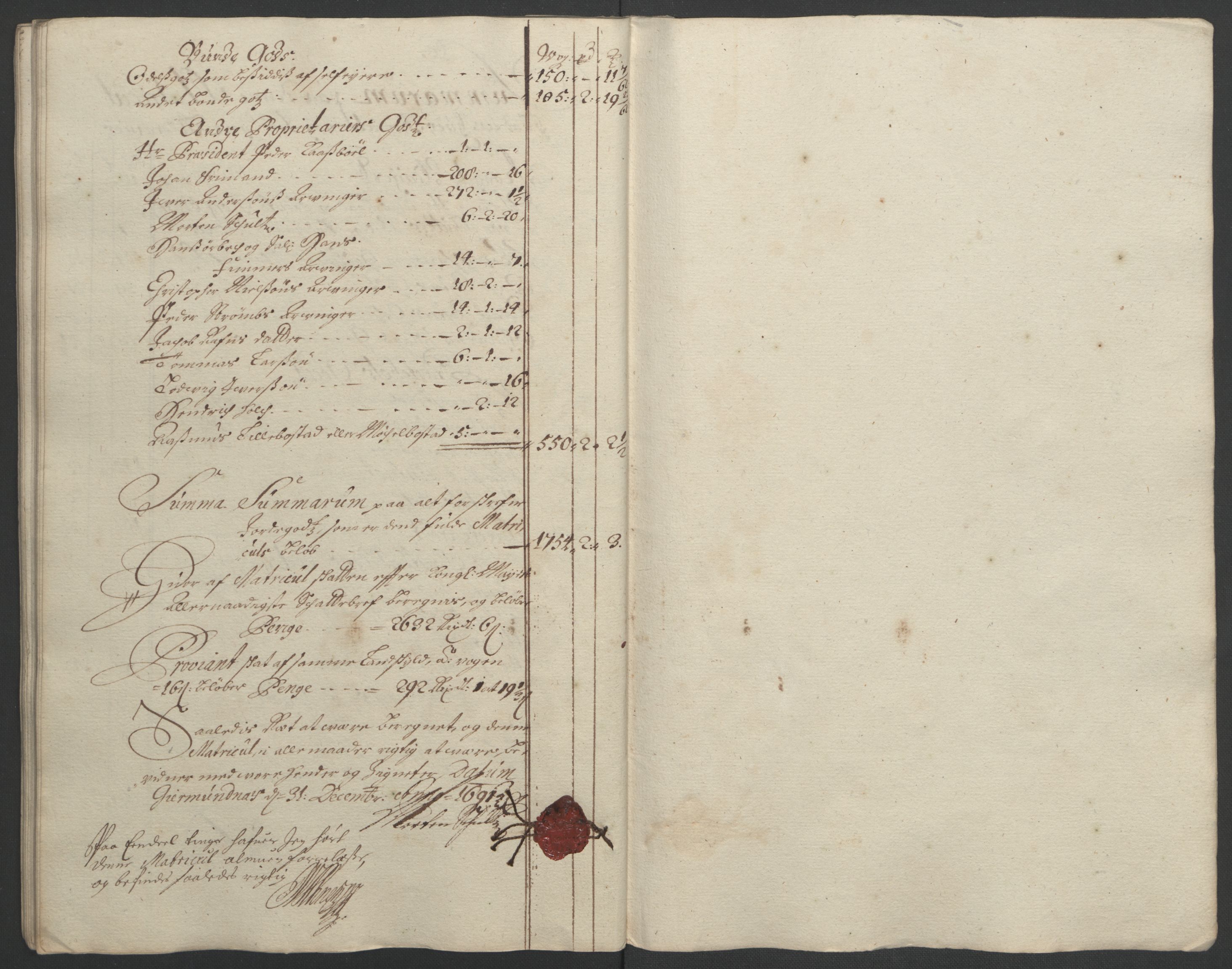 Rentekammeret inntil 1814, Reviderte regnskaper, Fogderegnskap, RA/EA-4092/R55/L3649: Fogderegnskap Romsdal, 1690-1691, p. 247