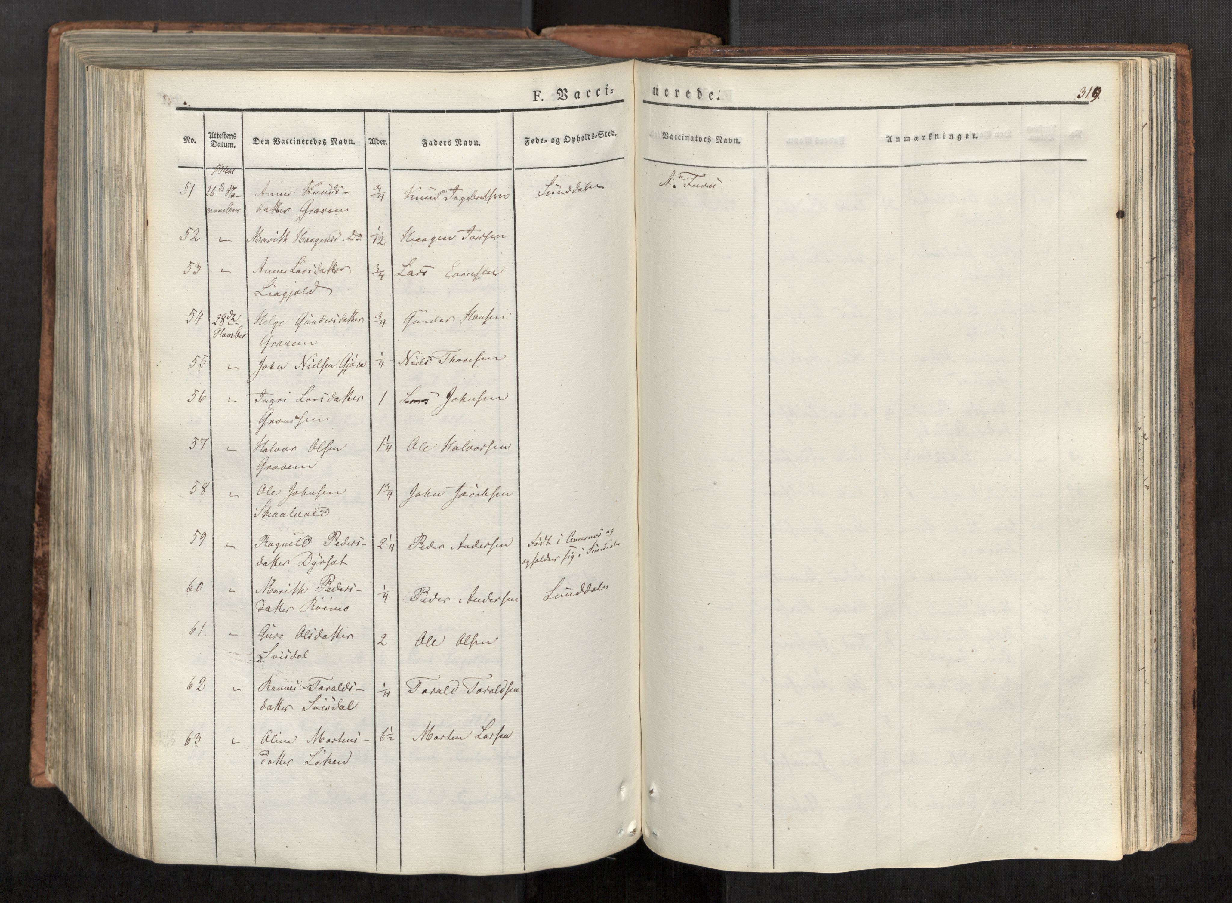 Ministerialprotokoller, klokkerbøker og fødselsregistre - Møre og Romsdal, AV/SAT-A-1454/590/L1012: Parish register (official) no. 590A04, 1832-1846, p. 319