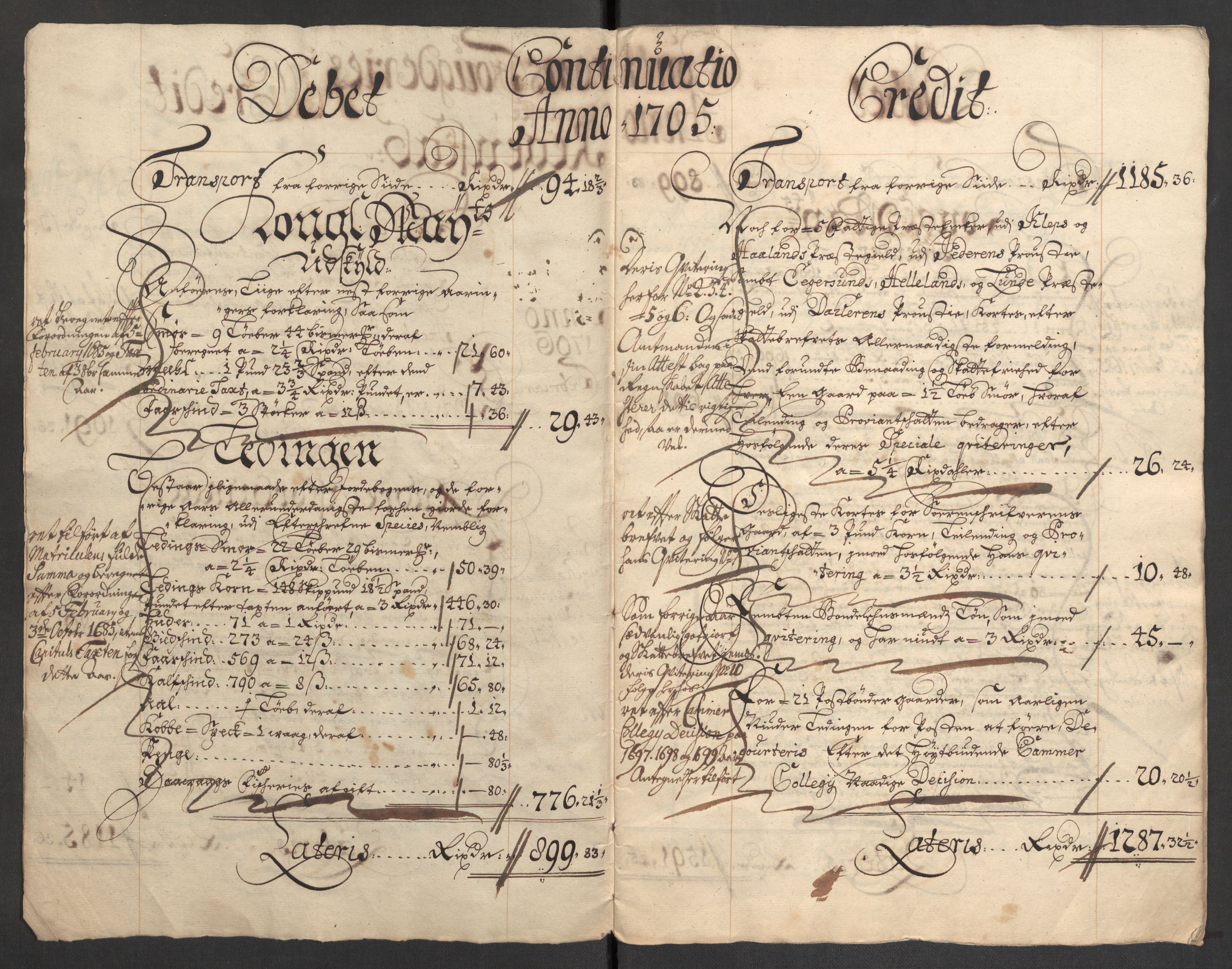 Rentekammeret inntil 1814, Reviderte regnskaper, Fogderegnskap, AV/RA-EA-4092/R46/L2733: Fogderegnskap Jæren og Dalane, 1705-1708, p. 5