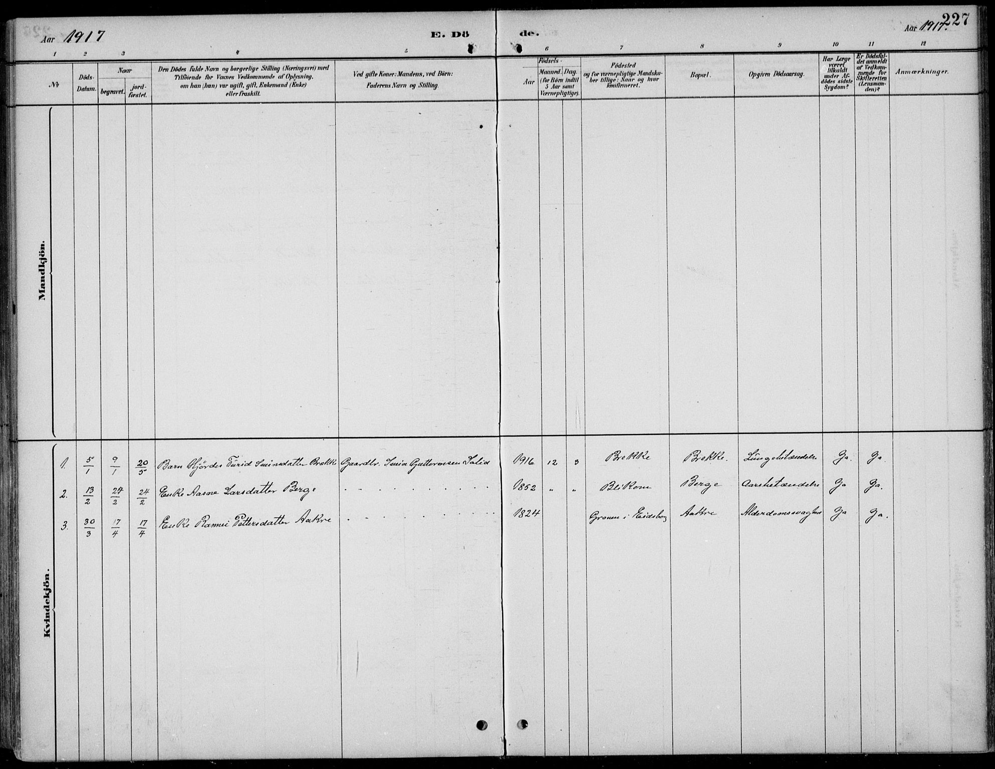 Kviteseid kirkebøker, AV/SAKO-A-276/F/Fb/L0002: Parish register (official) no. II 2, 1882-1916, p. 227