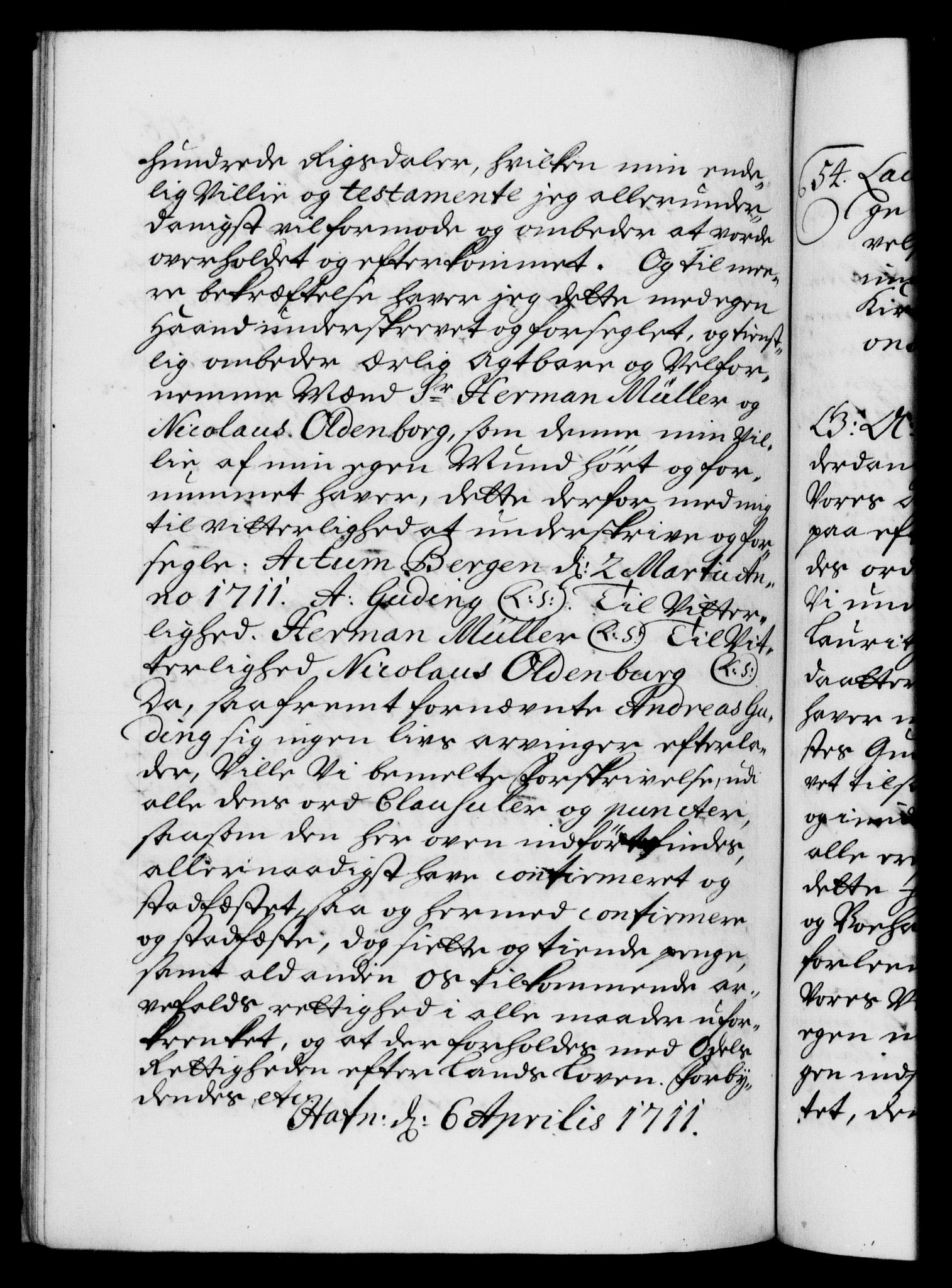 Danske Kanselli 1572-1799, RA/EA-3023/F/Fc/Fca/Fcaa/L0020: Norske registre, 1708-1711, p. 506b