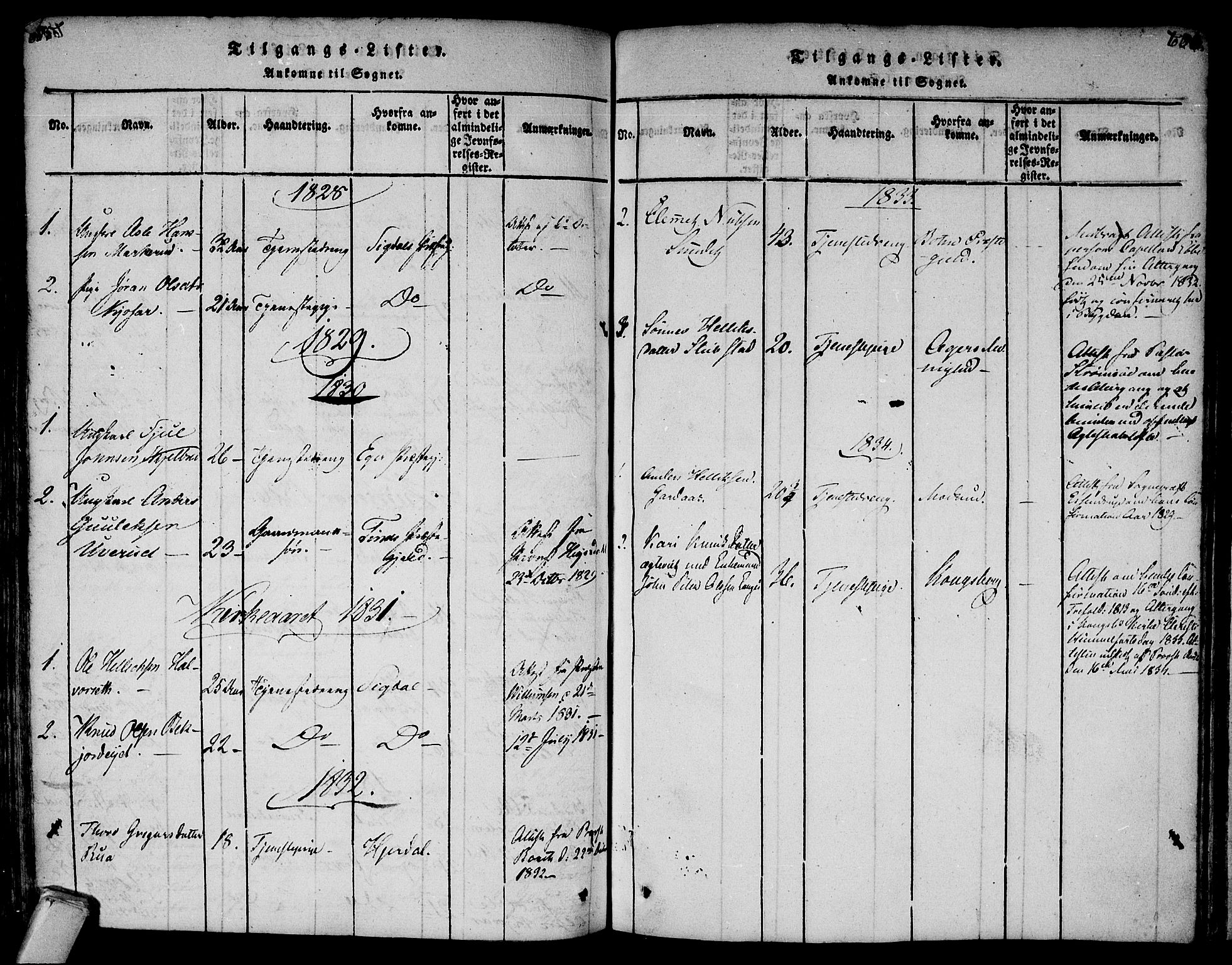 Flesberg kirkebøker, SAKO/A-18/F/Fa/L0005: Parish register (official) no. I 5, 1816-1834, p. 605-606
